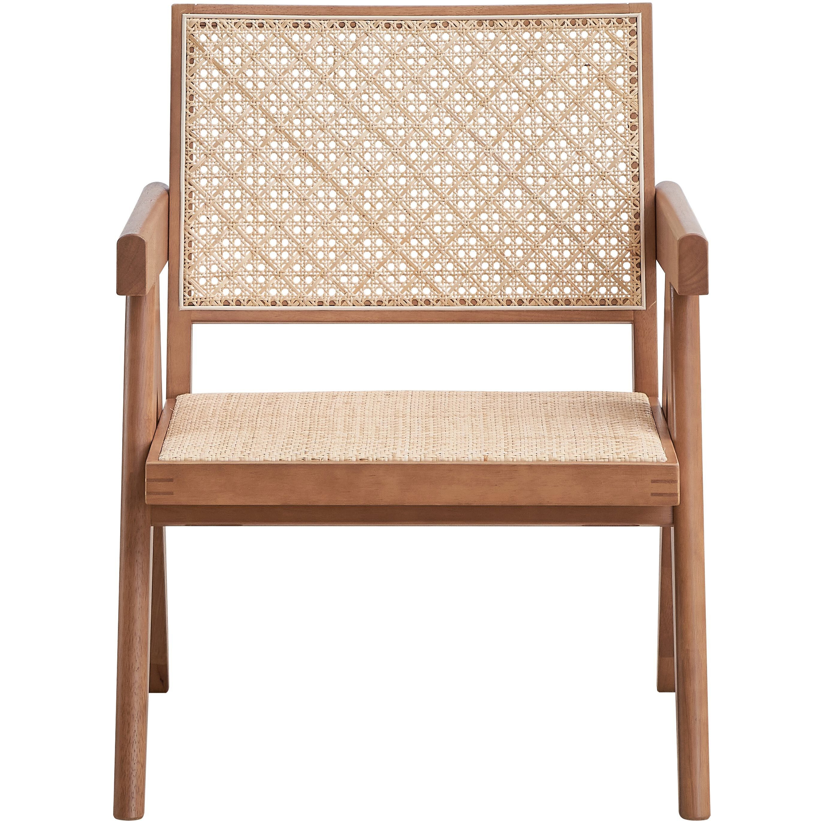 Beige And Natural Accent Chair