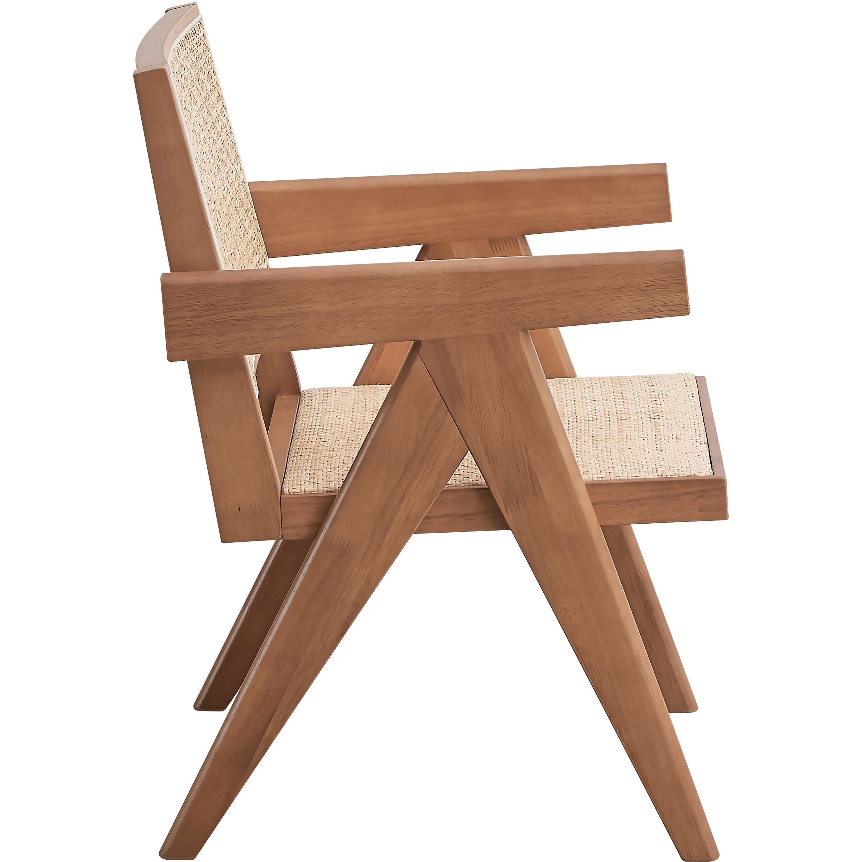 Beige And Natural Accent Chair