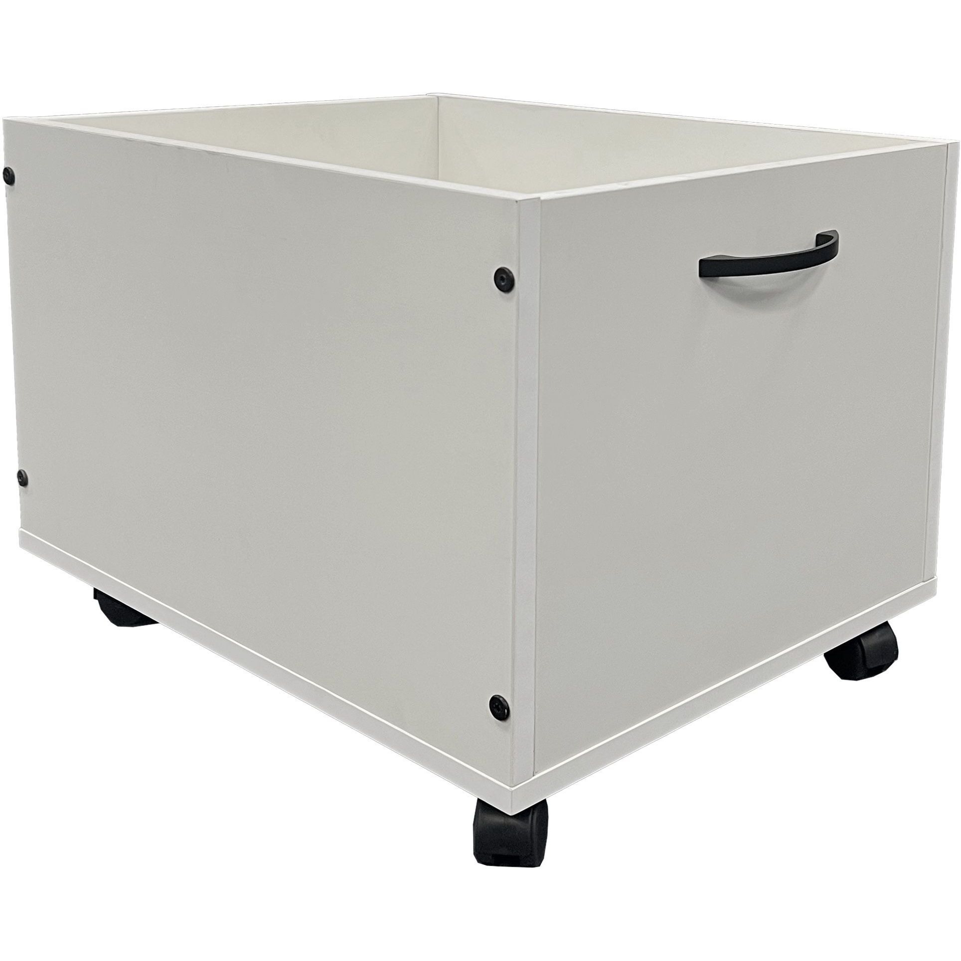 White Toy Box With Wheels (Set Of 2)