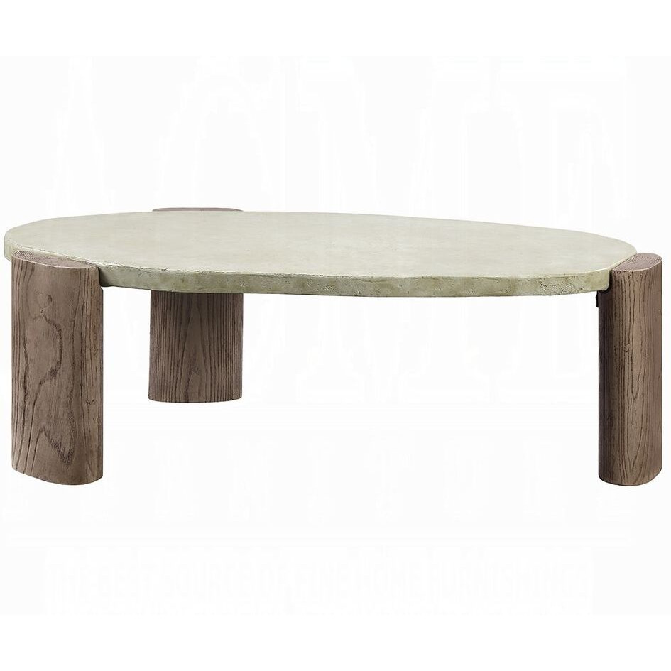 Weathered Grey And Oak Oblong Coffee Table