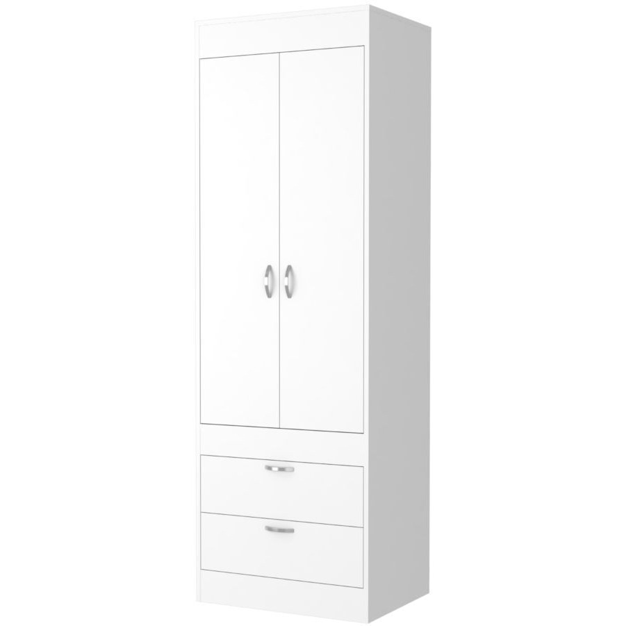 White 2-Drawer Armoire