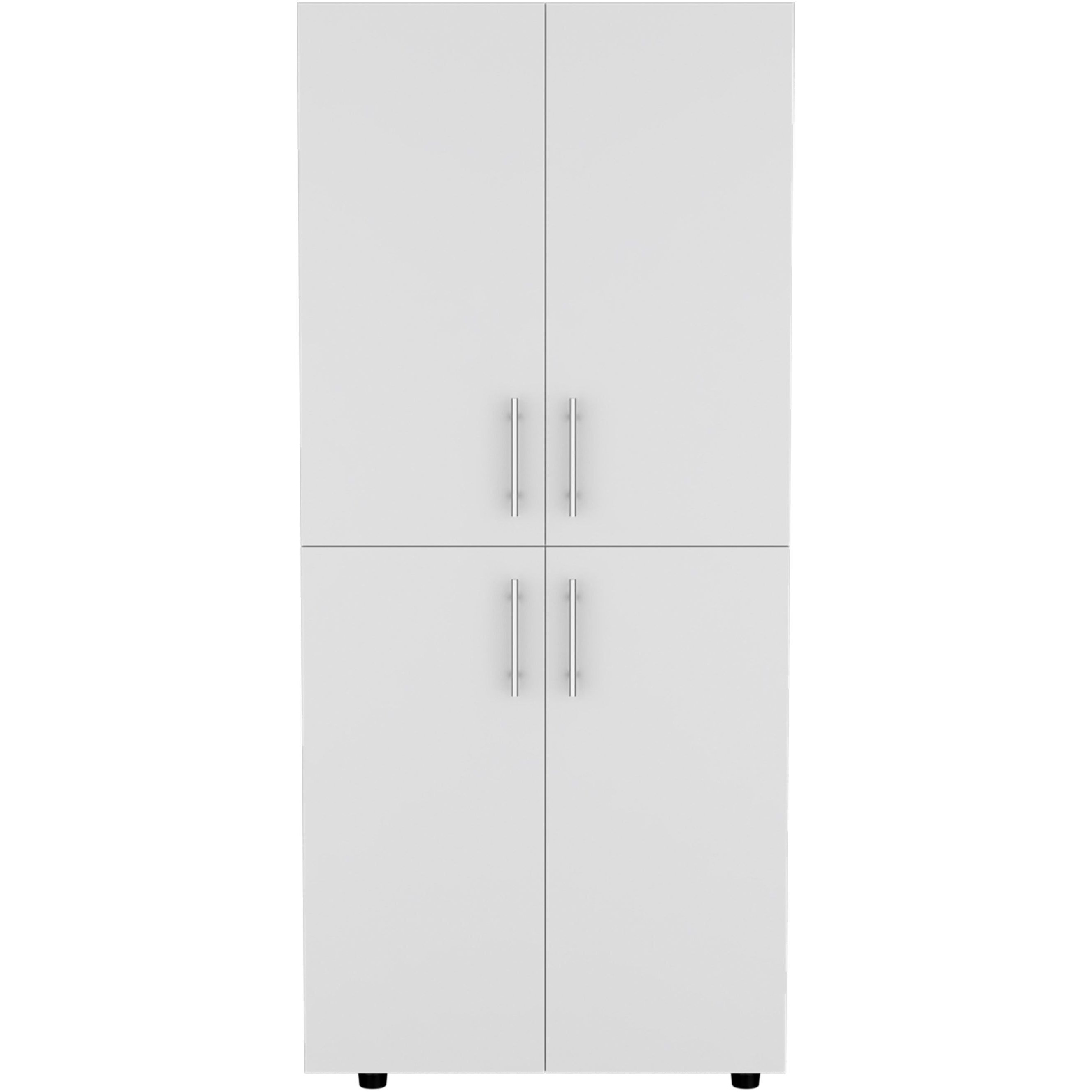 White 4-Door Armoire