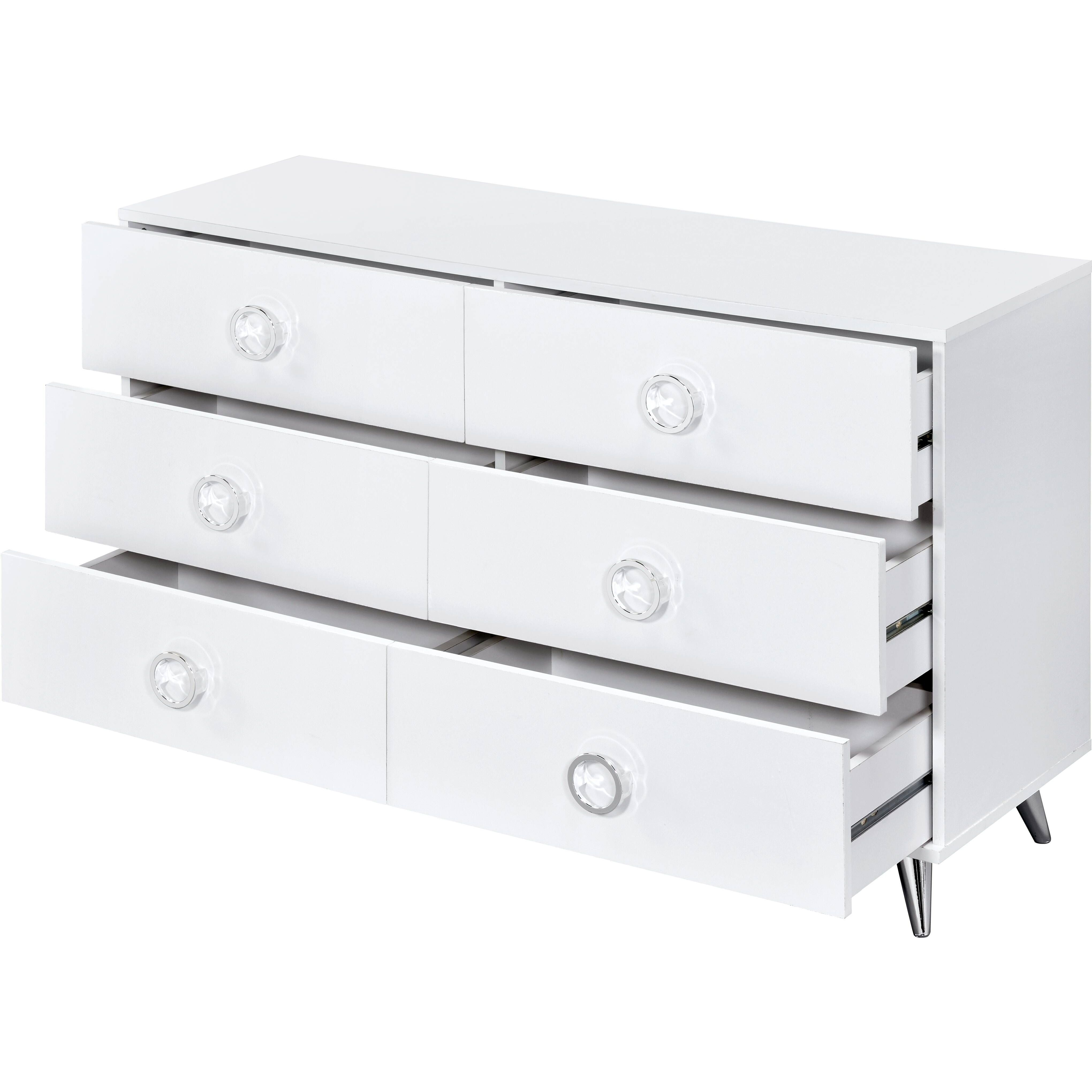 White 6-Drawer Dresser