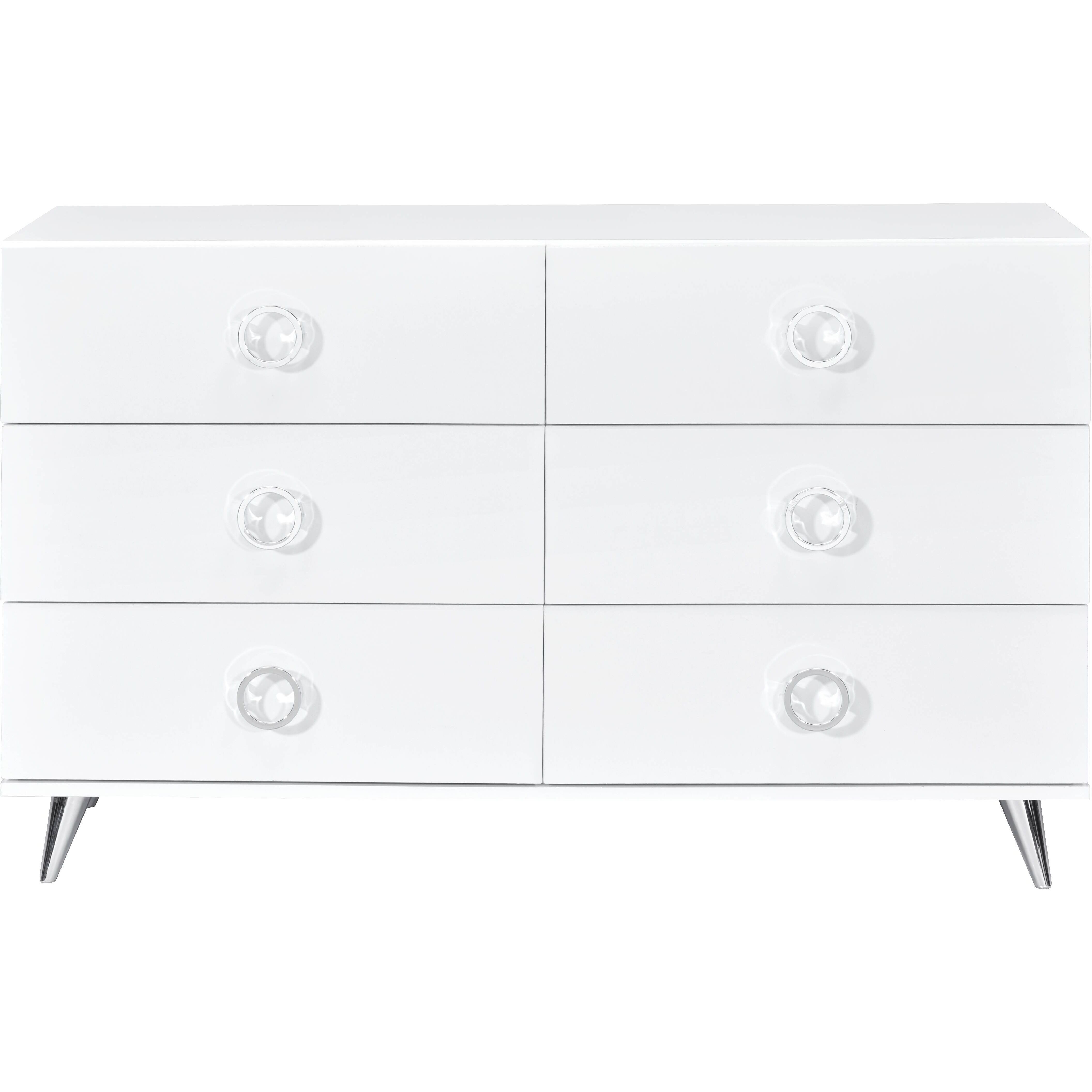 White 6-Drawer Dresser