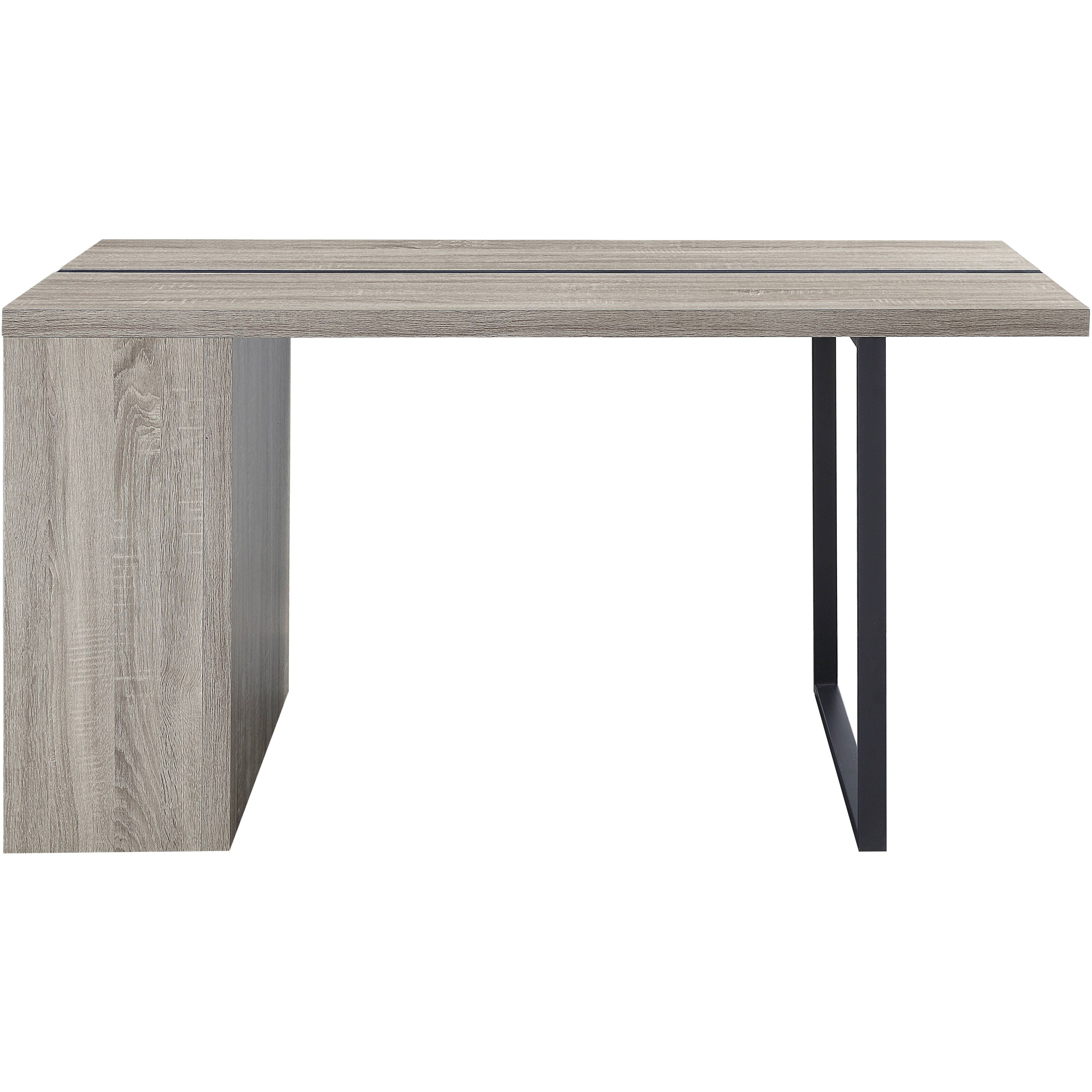 Grey Oak And Black 2- Shelf Dining Table