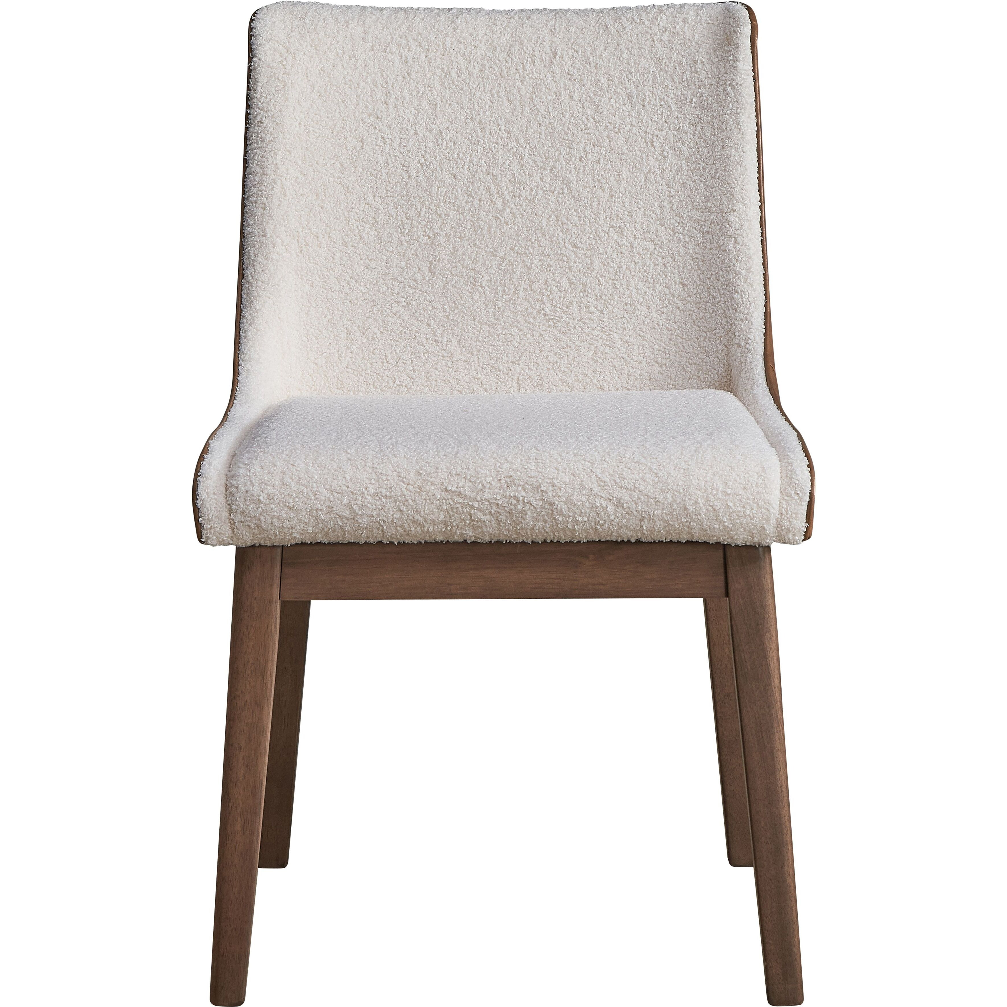 White And Brown Side Chair (Set Of 2)