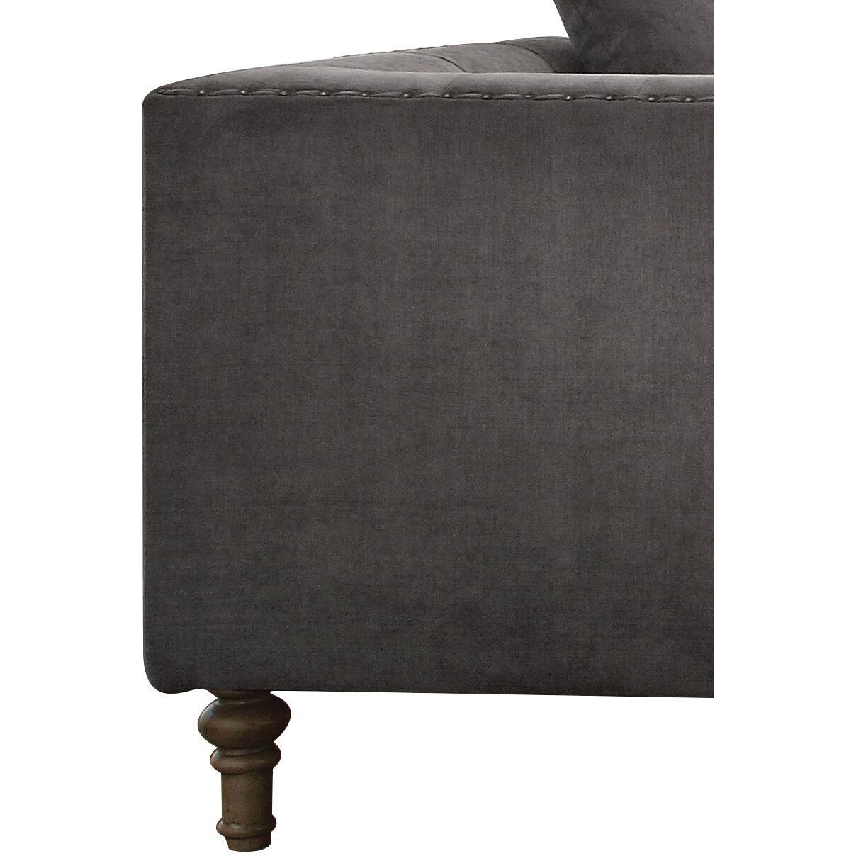 Grey Accent Chair With Pillow