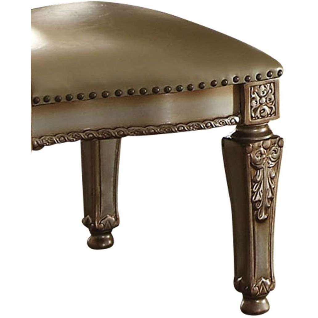 Bone And Gold Patina Side Chair With Nailhead Trim (Set Of 2)