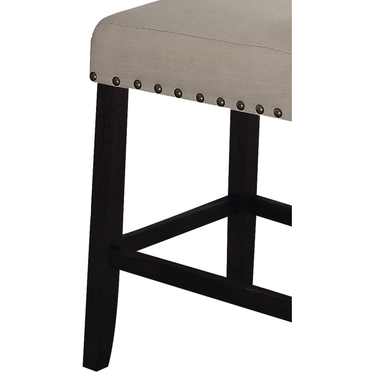 Beige Counter Height Chair With Nailhead Trim (Set Of 2)