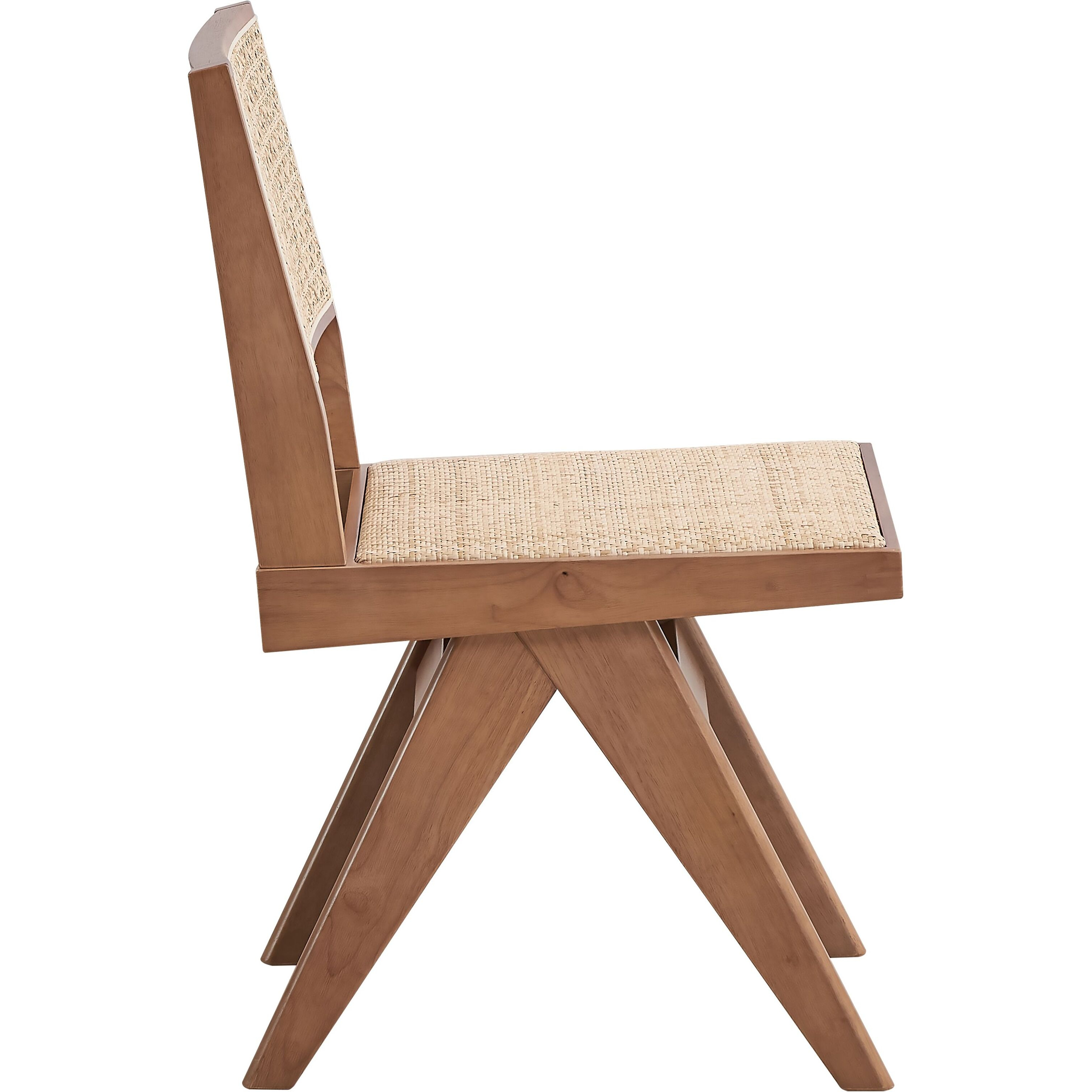 Beige And Natural Side Chair (Set Of 2)