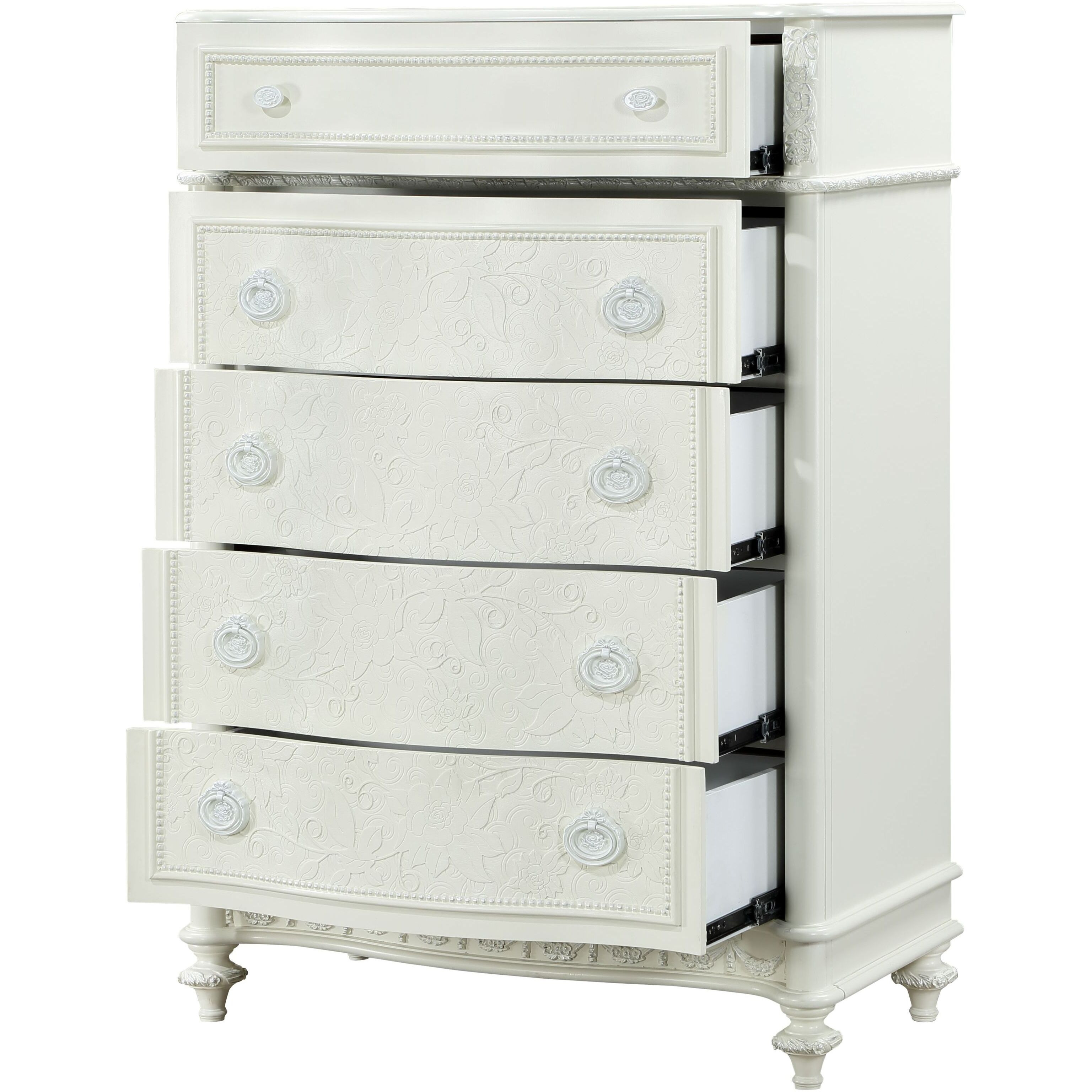 Ivory 5-Drawer Chest