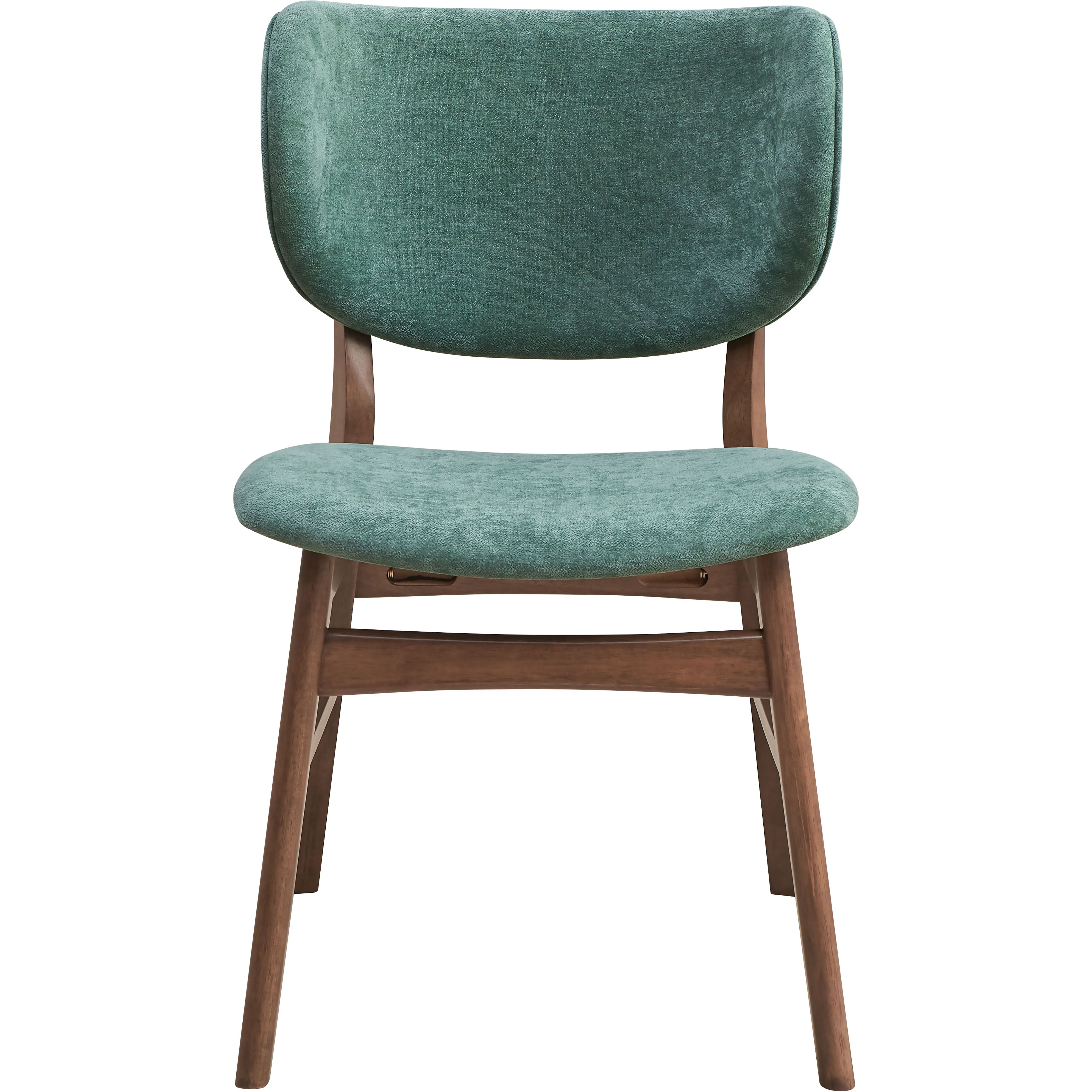 Green And Walnut Padded Side Chair (Set Of 2)