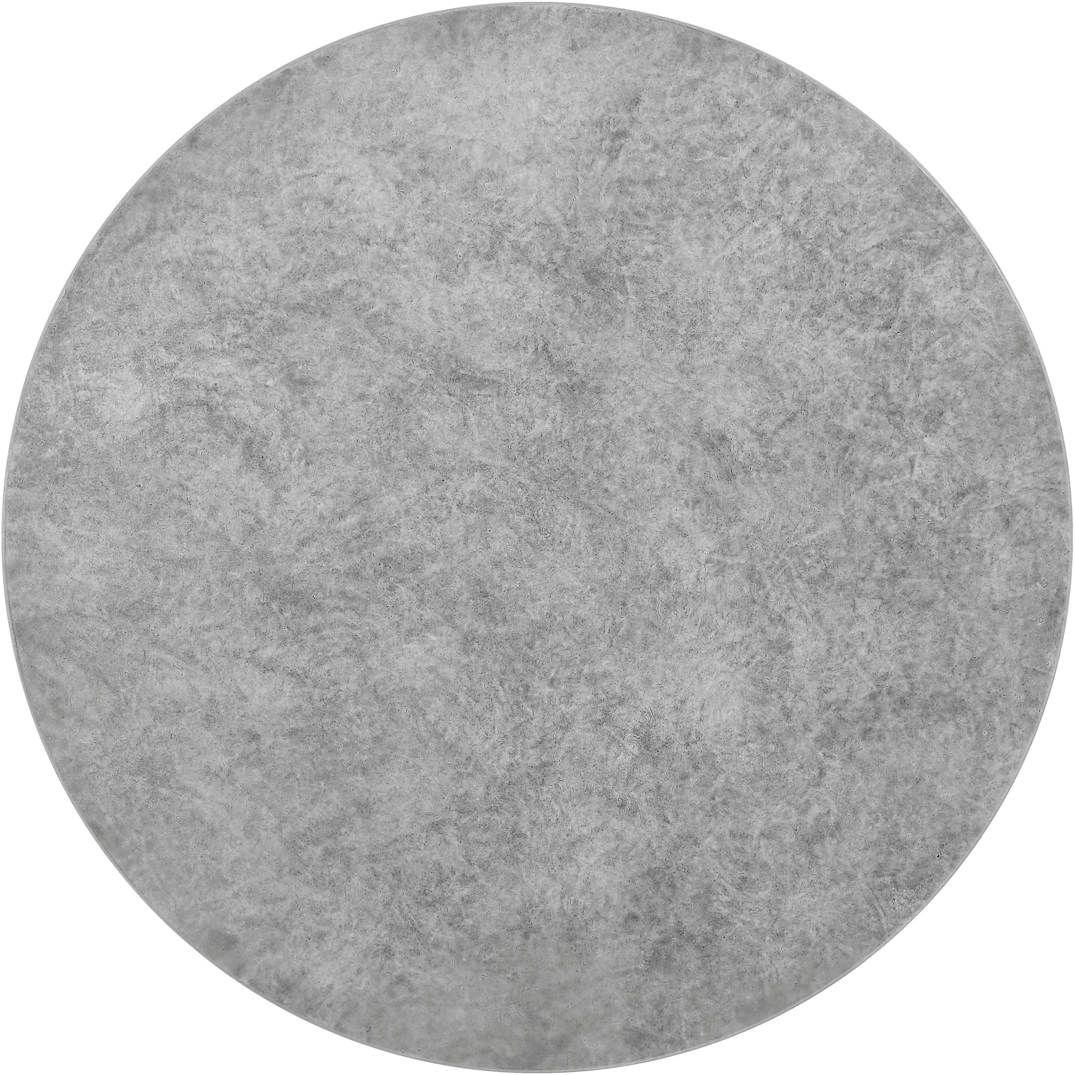 Weathered Grey Coffee Table With Round Top And Pedestal Base