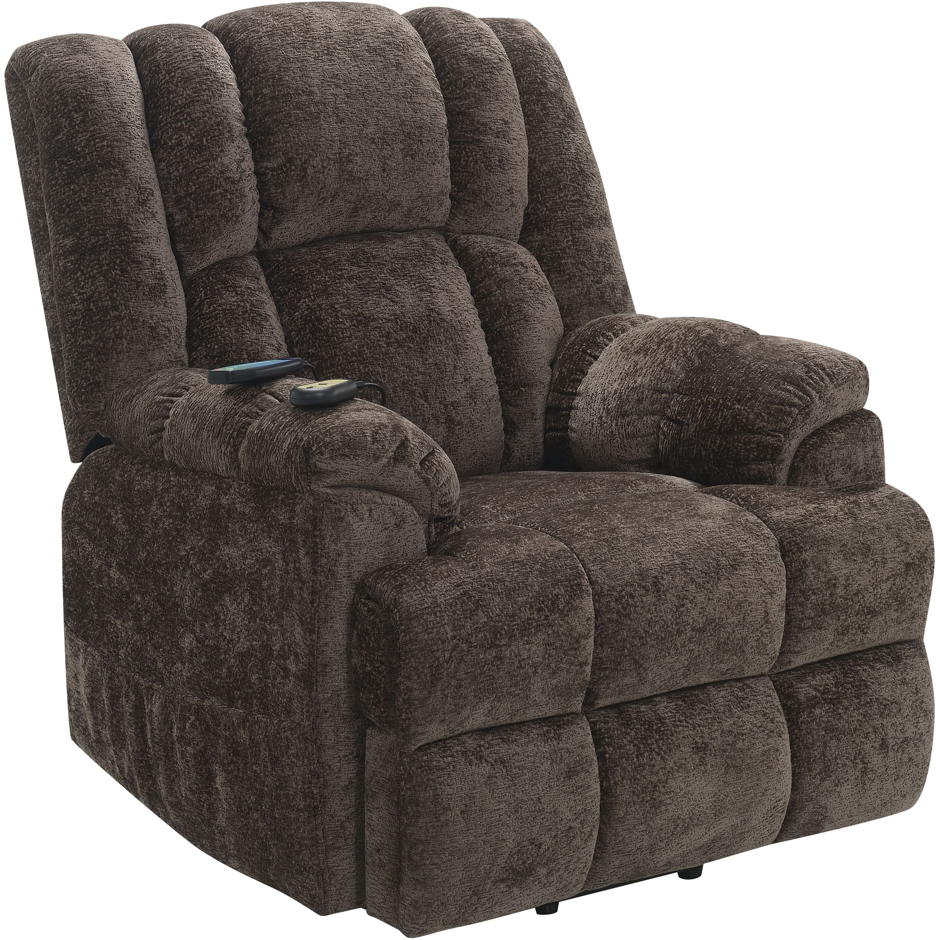 Brown Power Lift Recliner With Heating And Massage