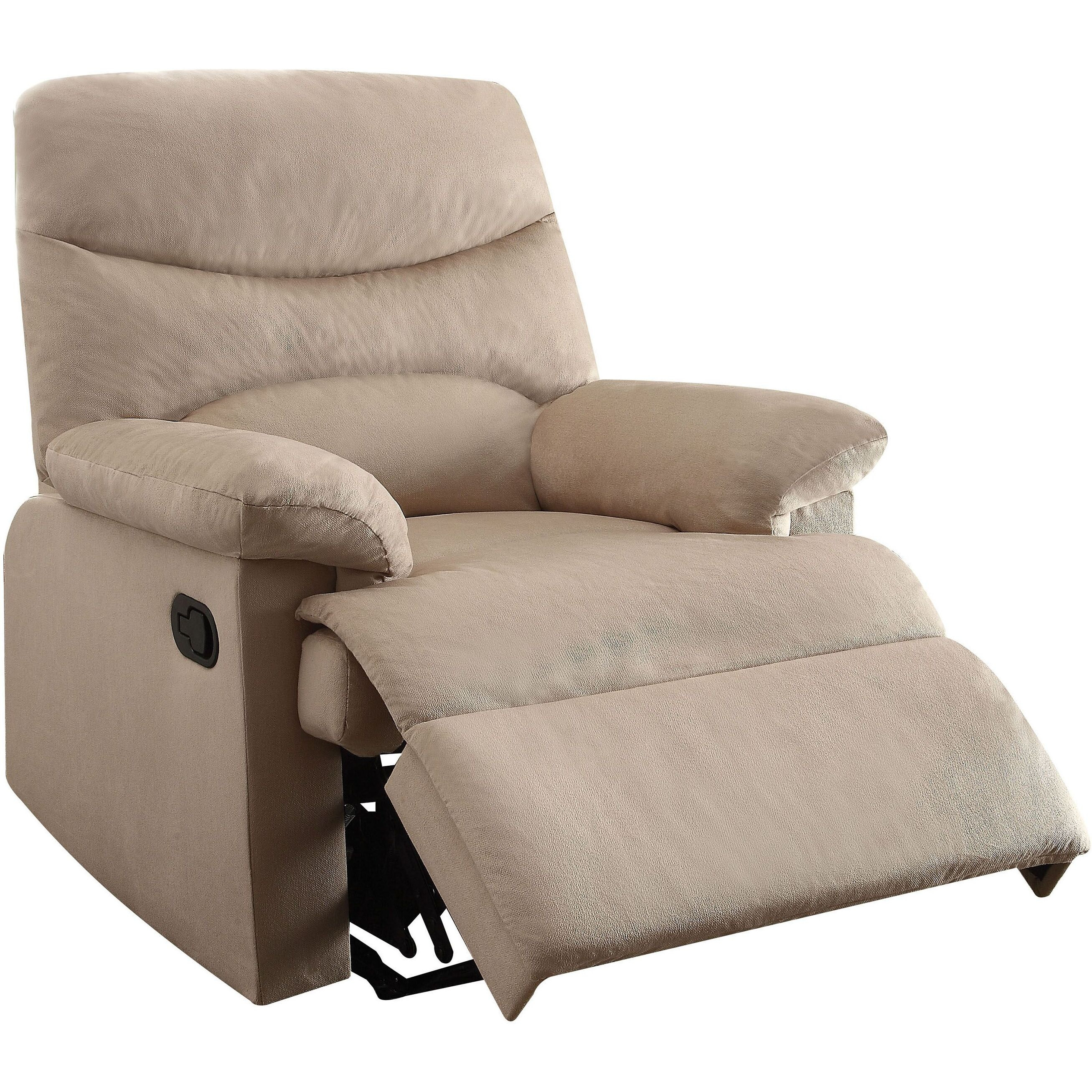 Beige Recliner With Pillow Top Arm