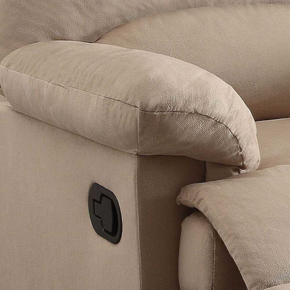 Beige Recliner With Pillow Top Arm