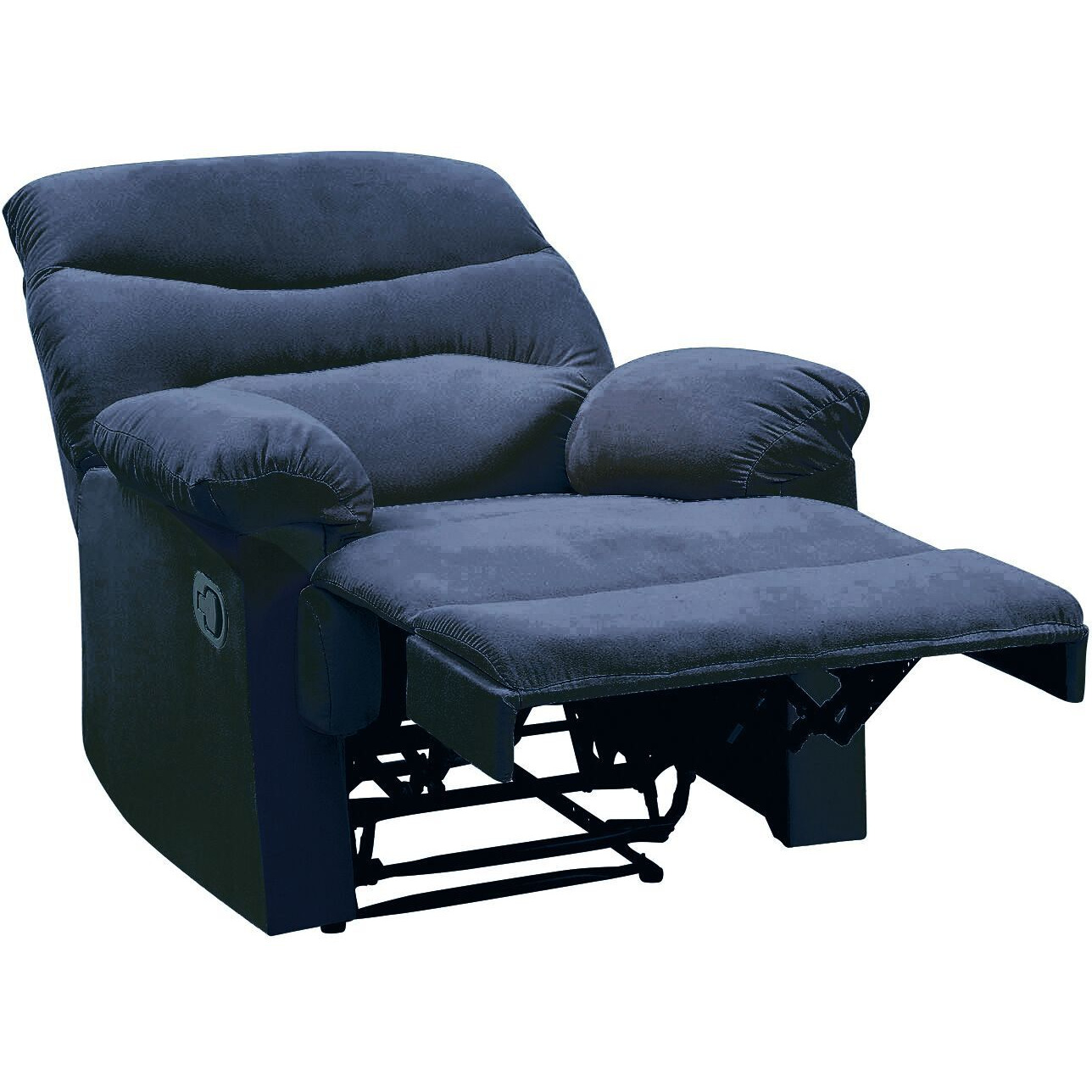Blue Recliner With Pillow Top Arm