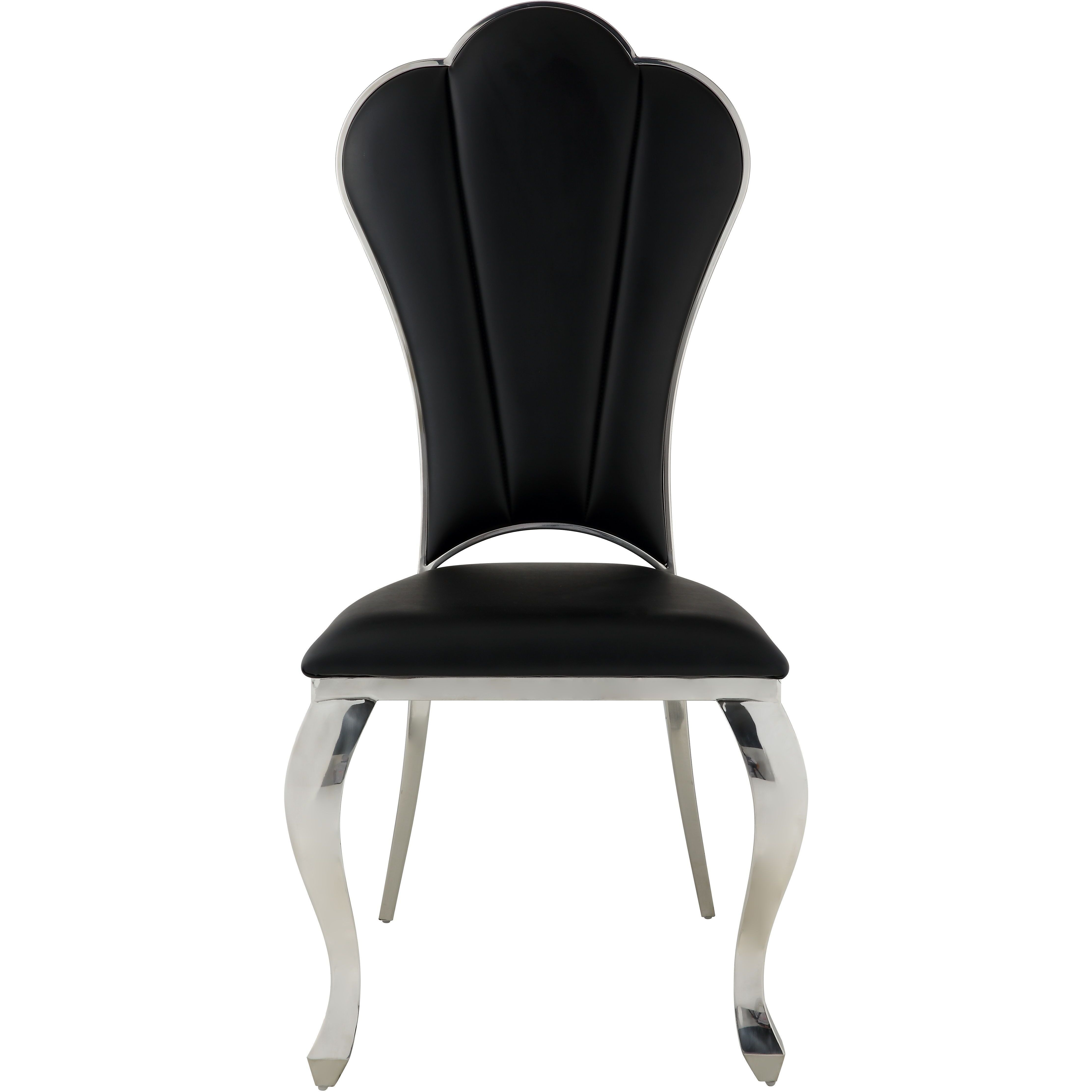 Black Side Chair With Tufted Back (Set Of 2)