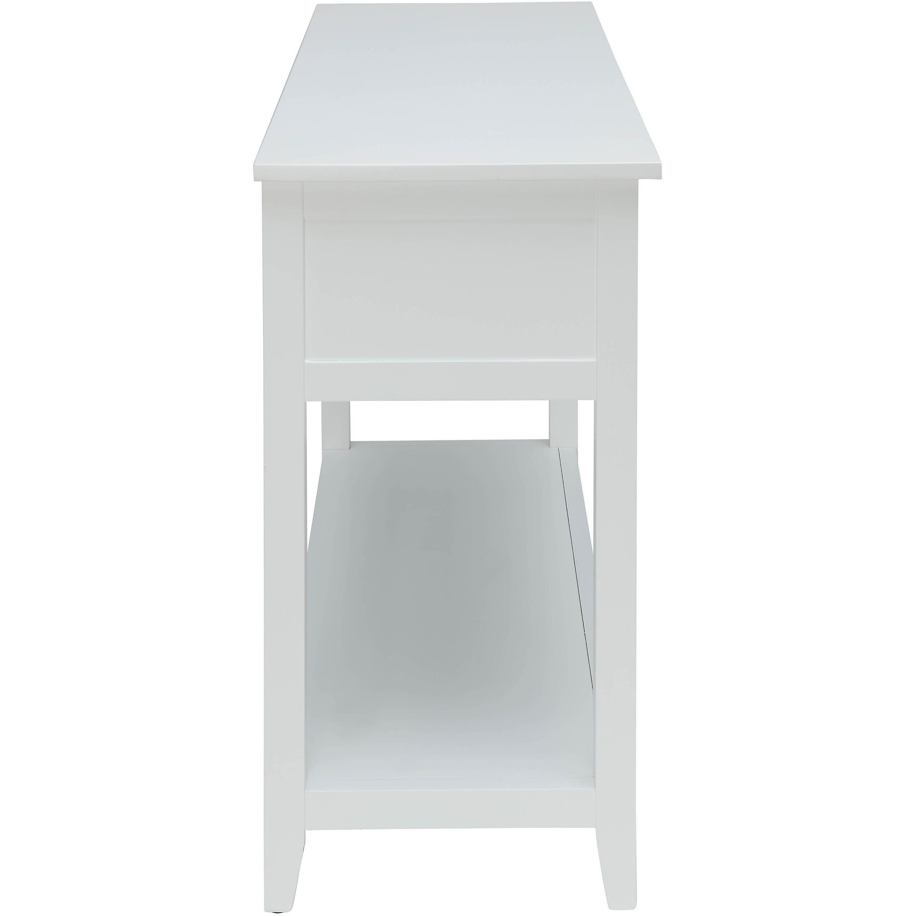 White Console Table With 2-Drawer