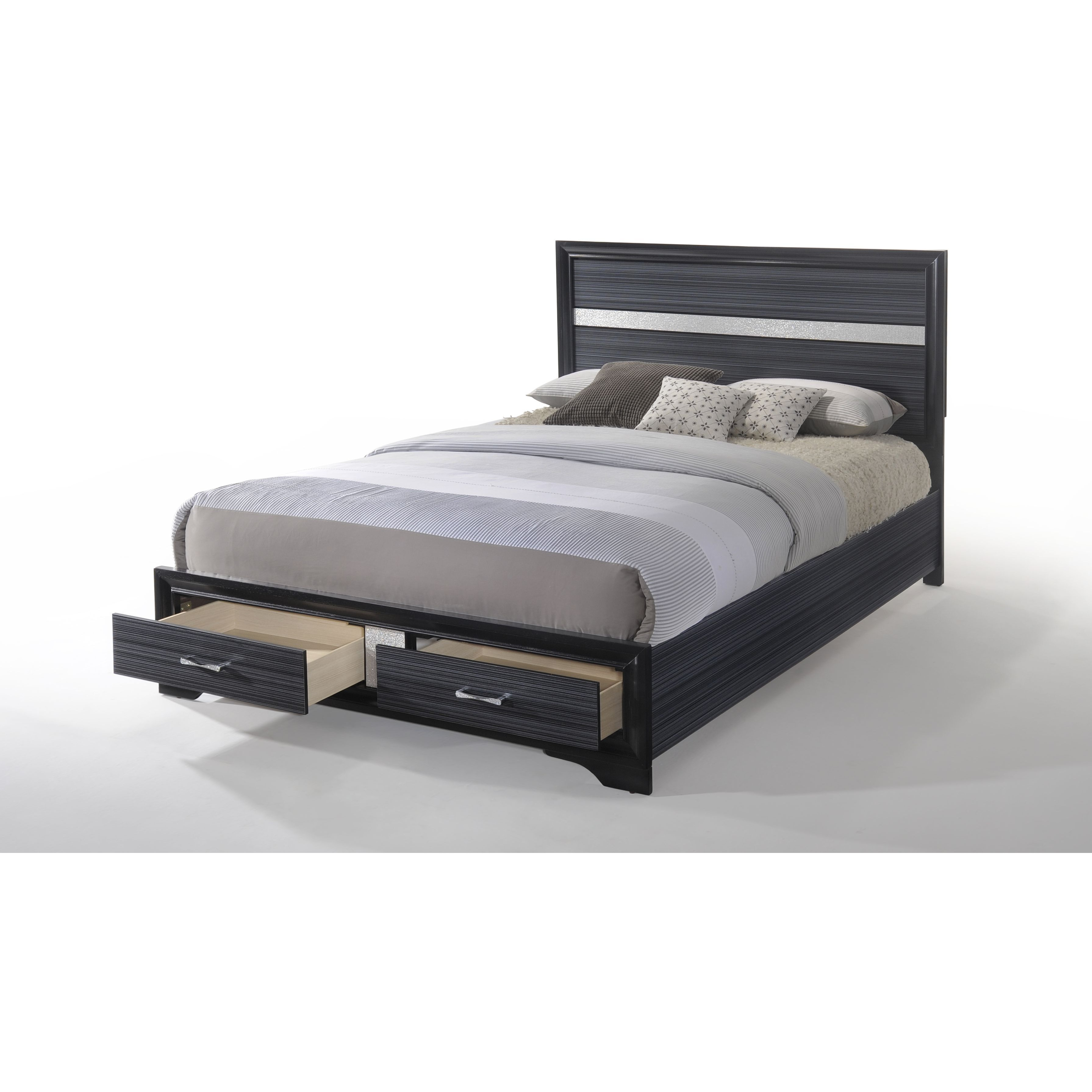 Black Queen Bed With Storage