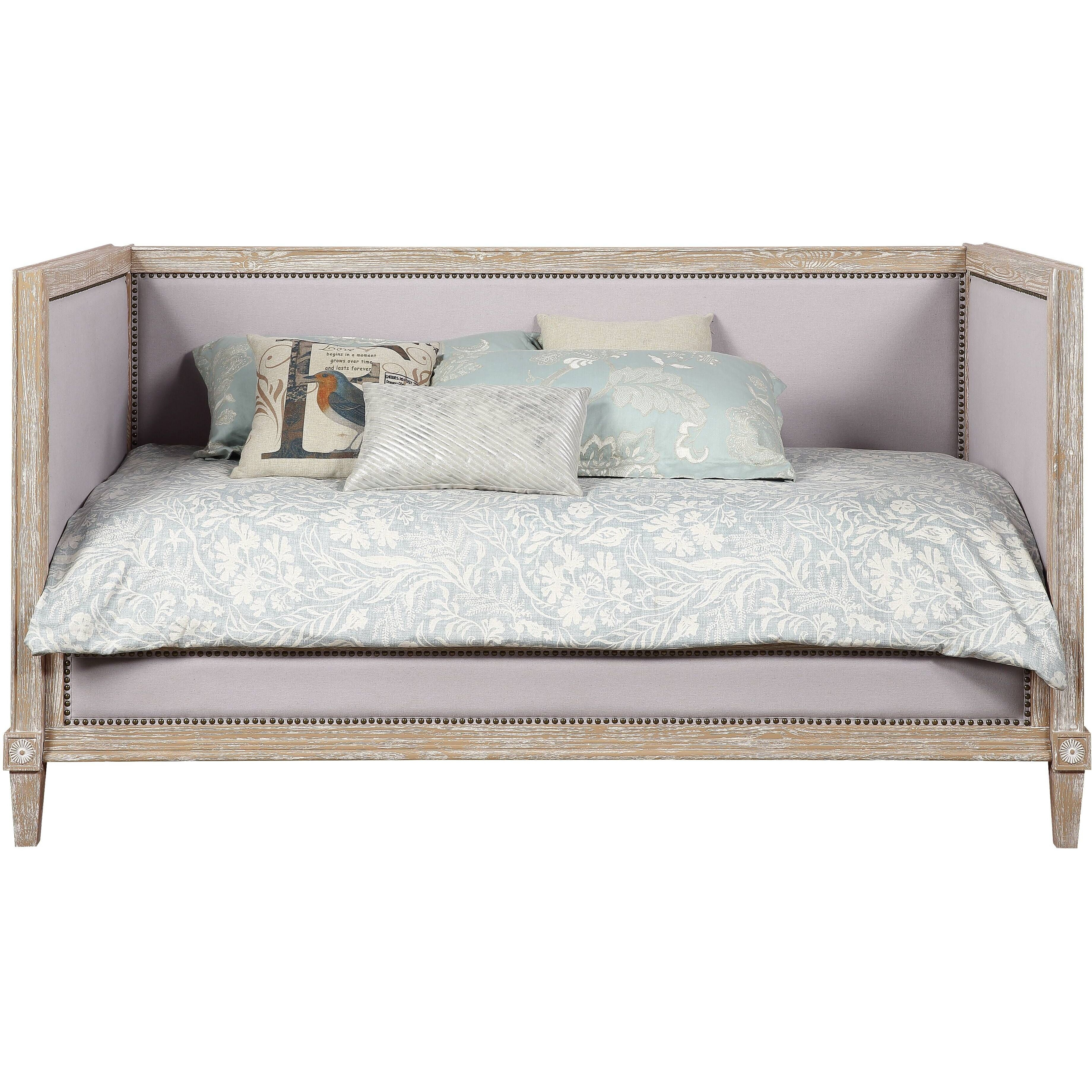 Beige And Weathered Oak Twin Daybed