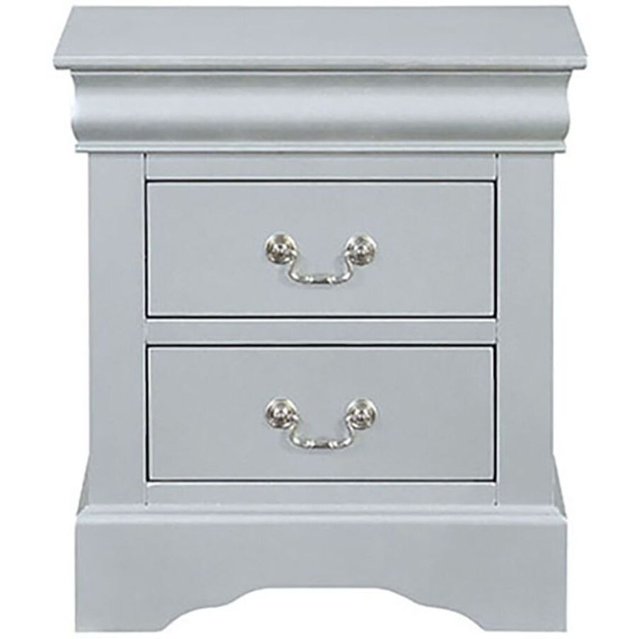 Platinum 2-Drawer Nightstand
