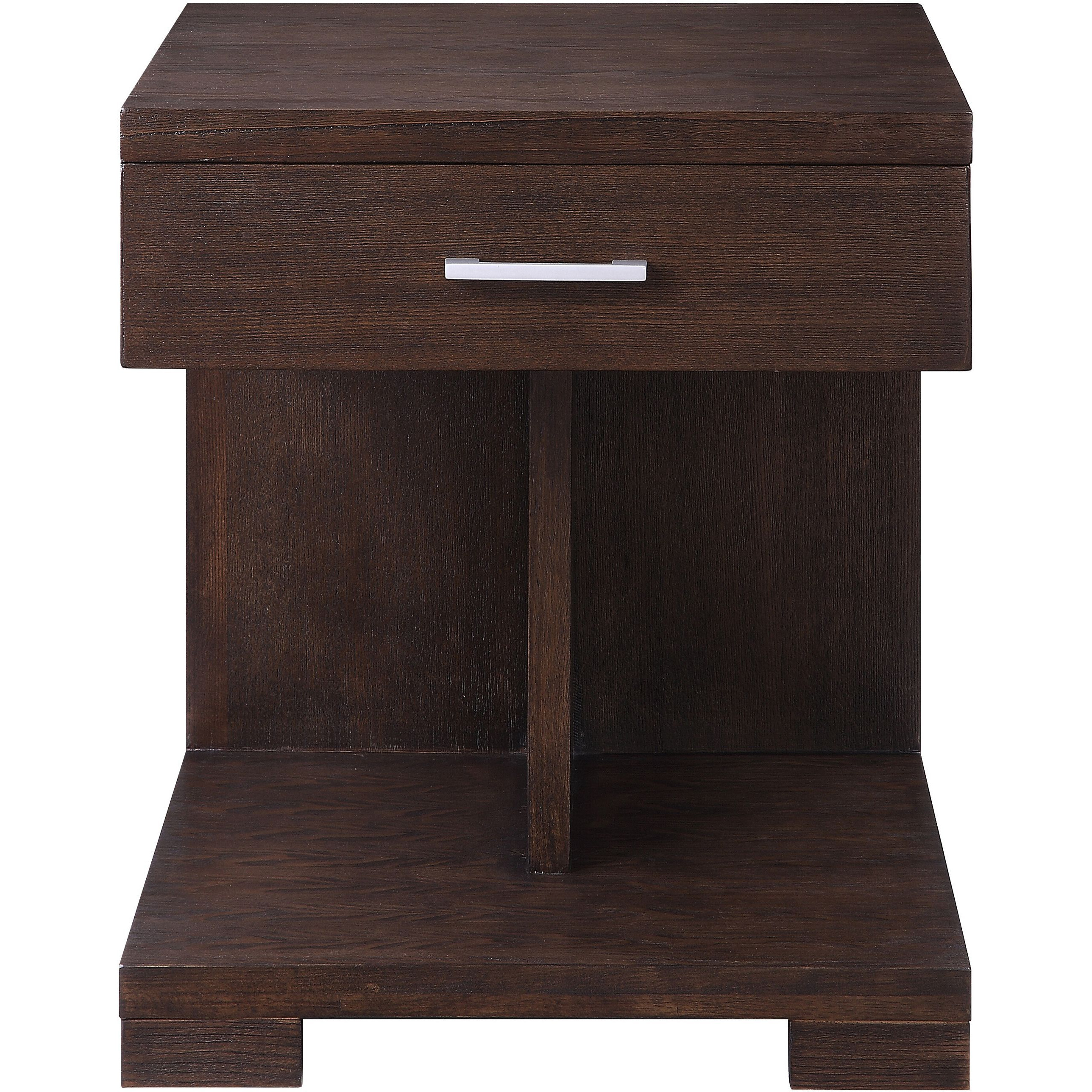 Walnut 1-Drawer End Table