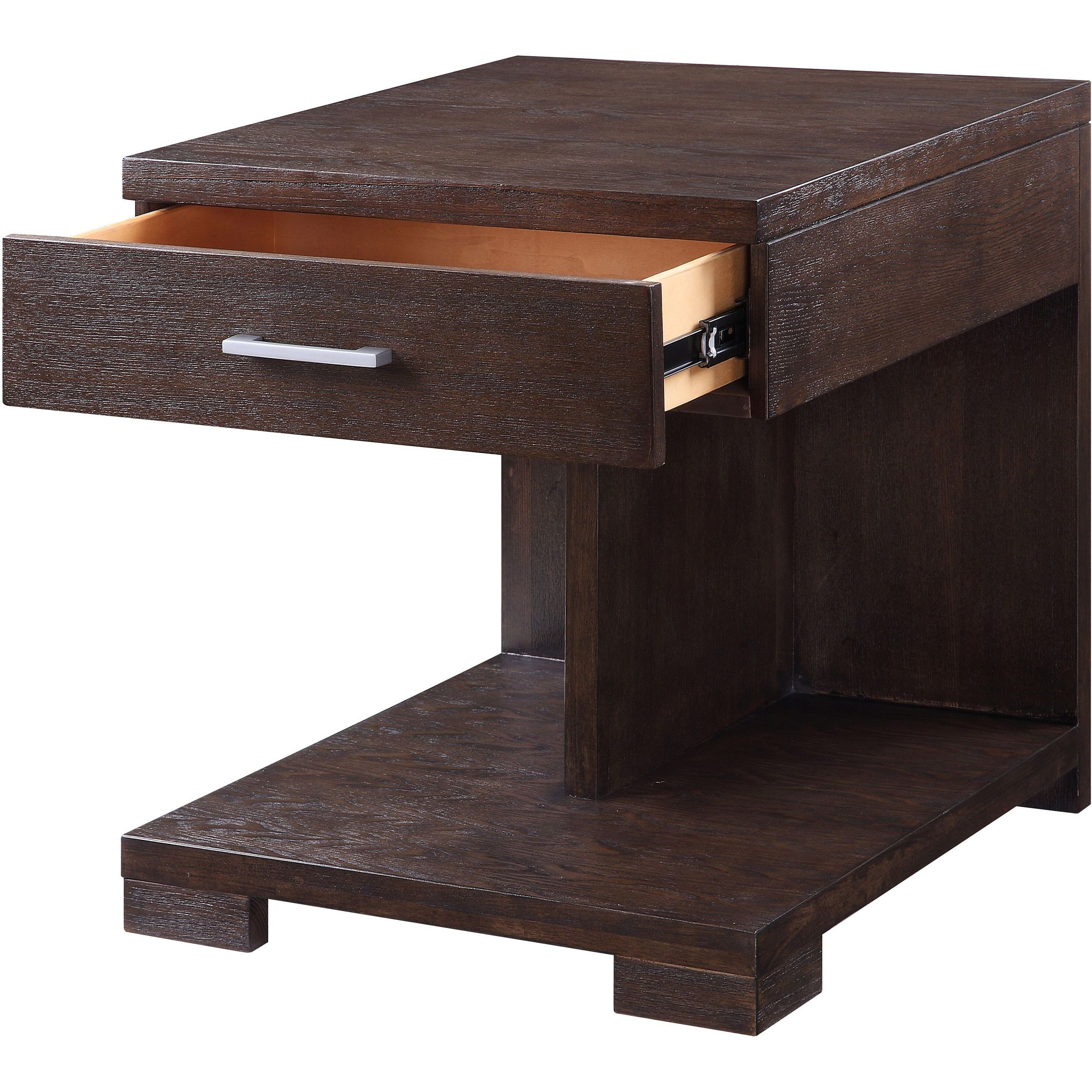 Walnut 1-Drawer End Table