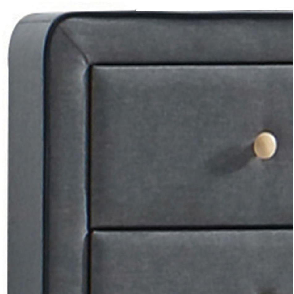 Light Grey Upholstered 6-Drawer Double Dresser