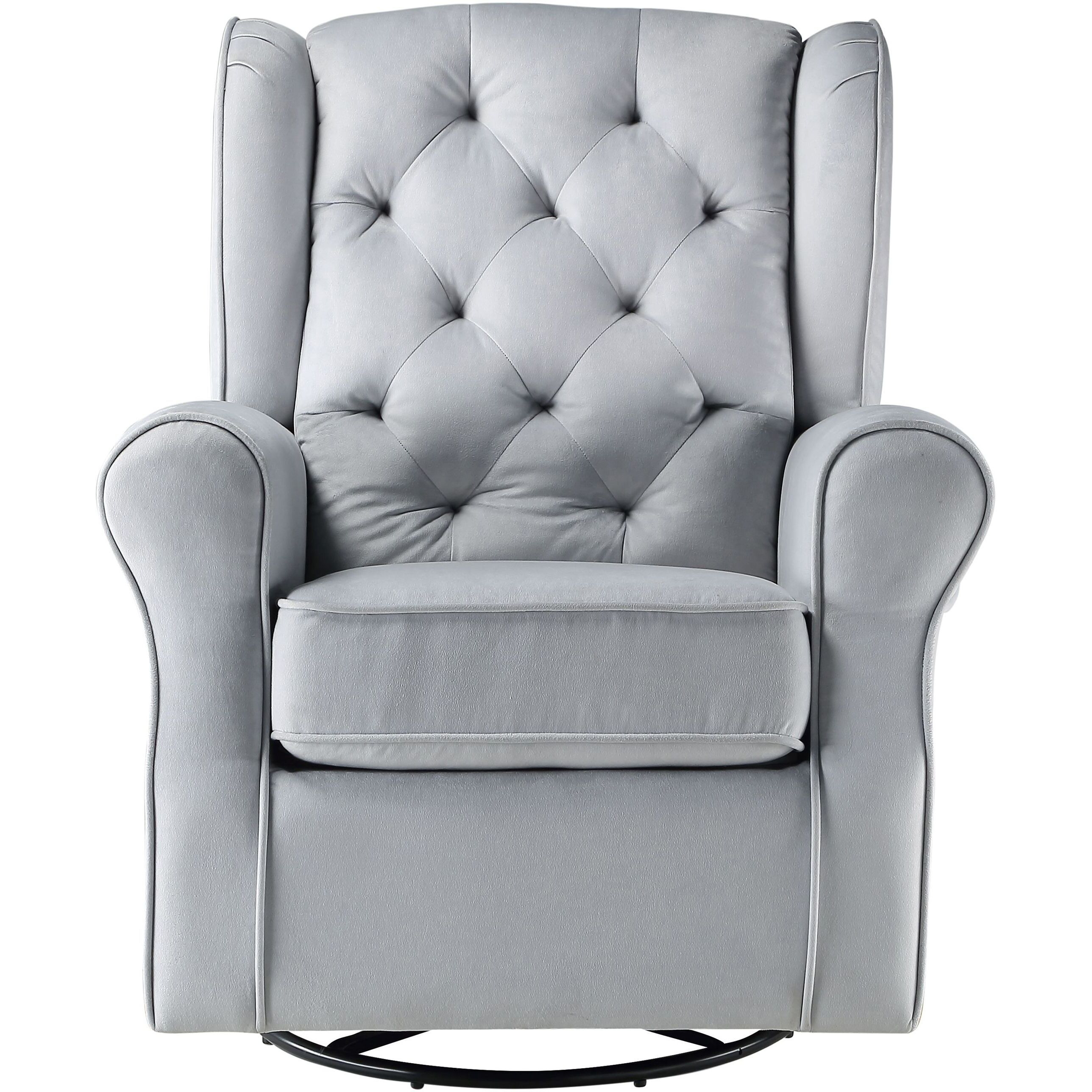 Grey Swivel Chair With Glider