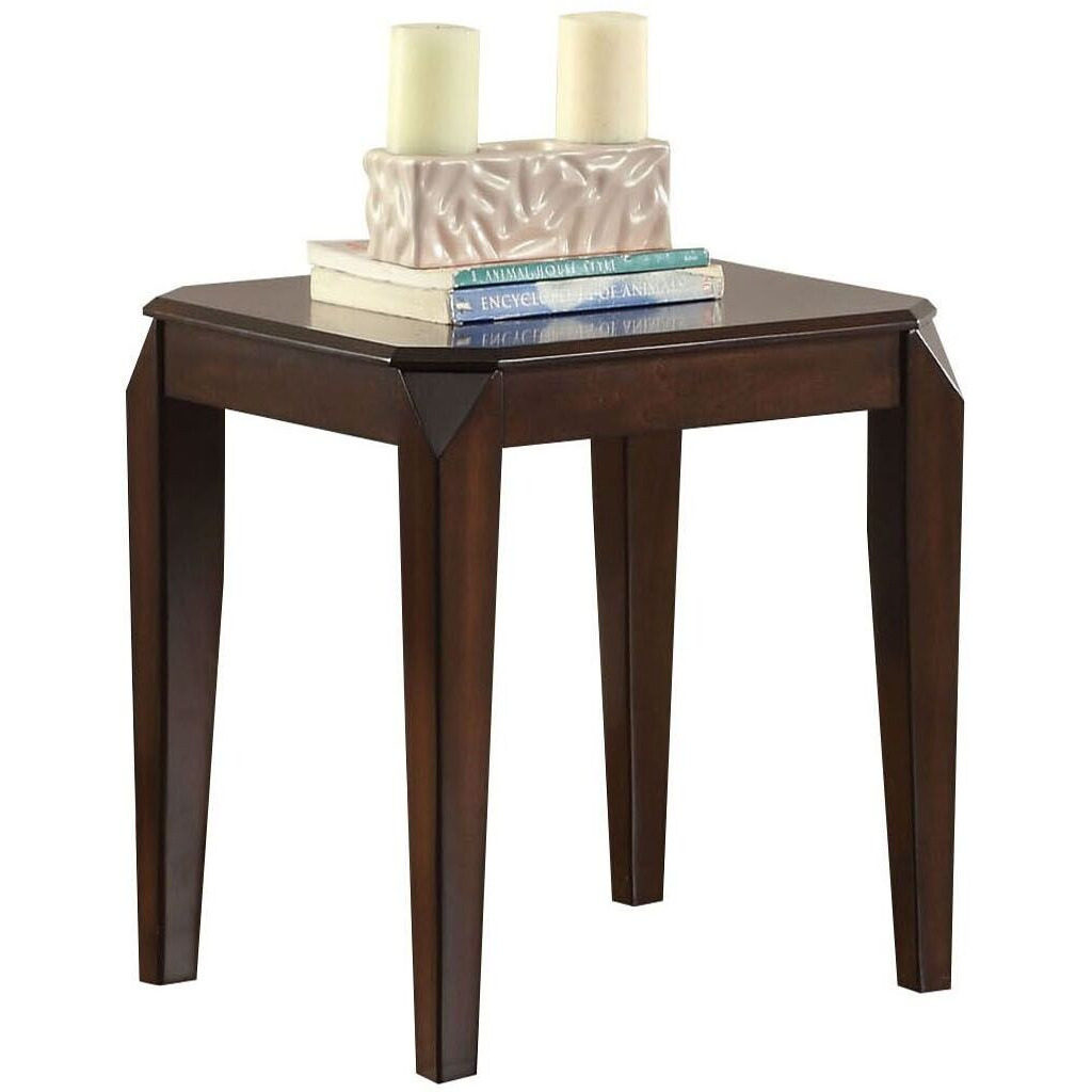 Walnut End Table With Tapered Leg