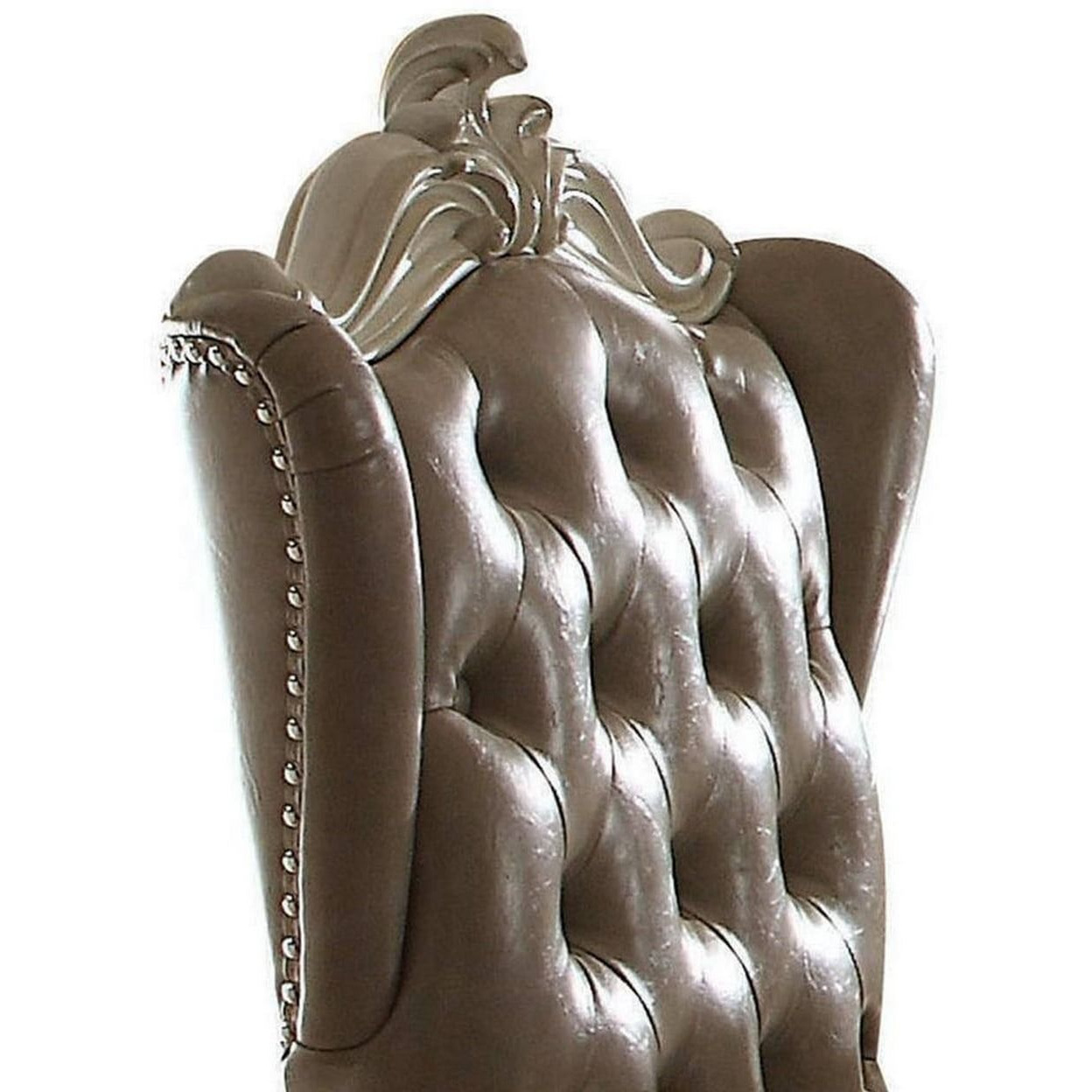 Vintage Grey And Bone White Swivel Chair With Lift