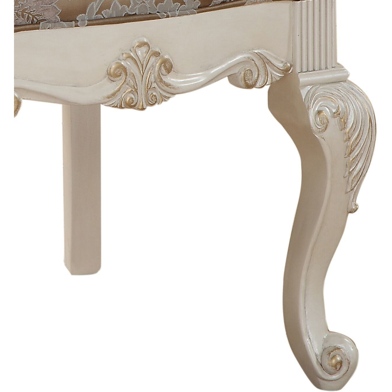Rose Gold And Pearl White Tufted Back Side Chairs (Set Of 2)