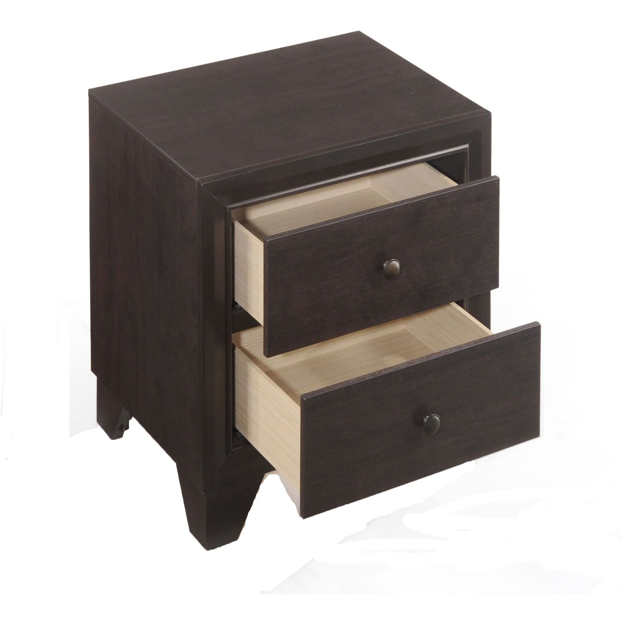Espresso 2-Drawer Nightstand
