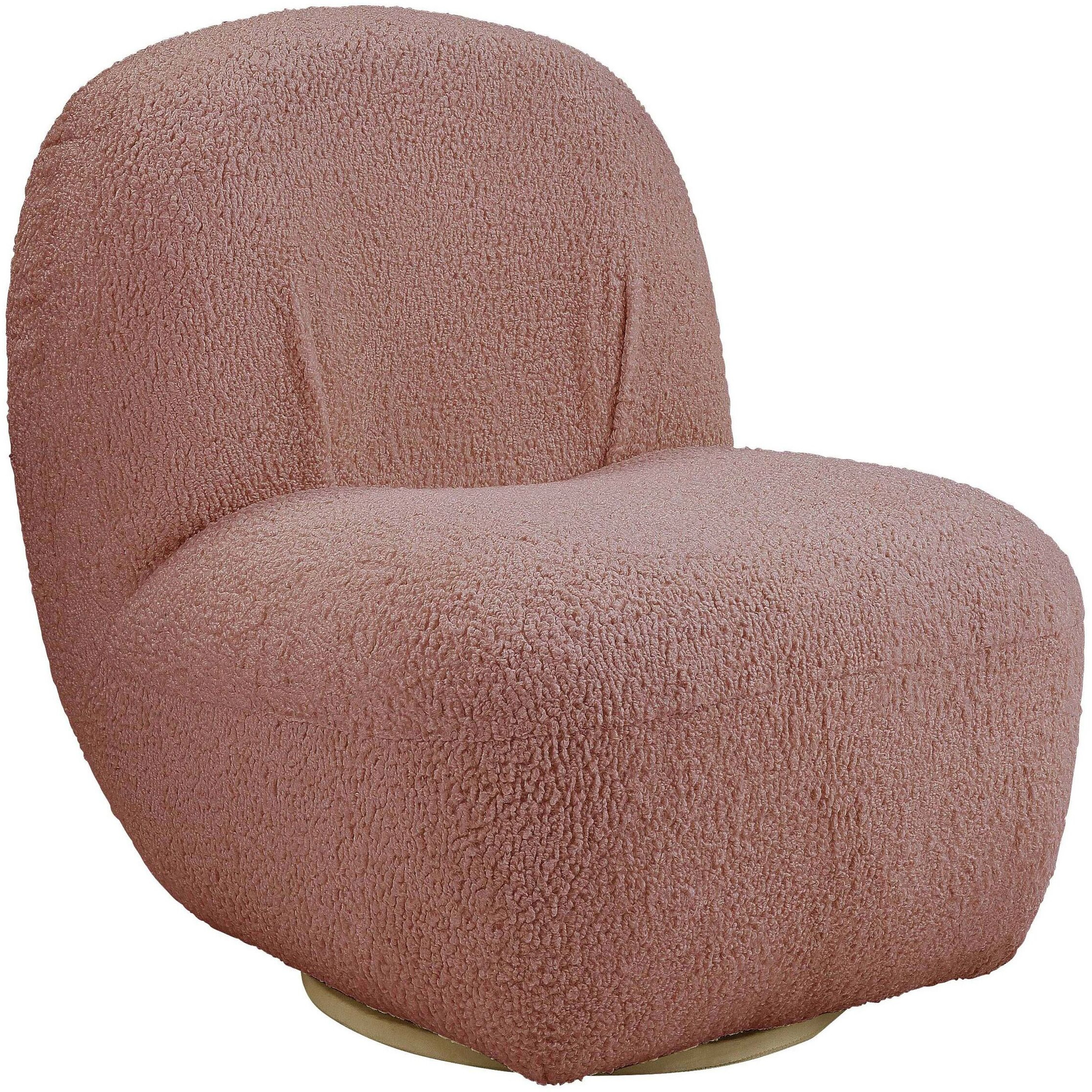 Pink Swivel Accent Chair