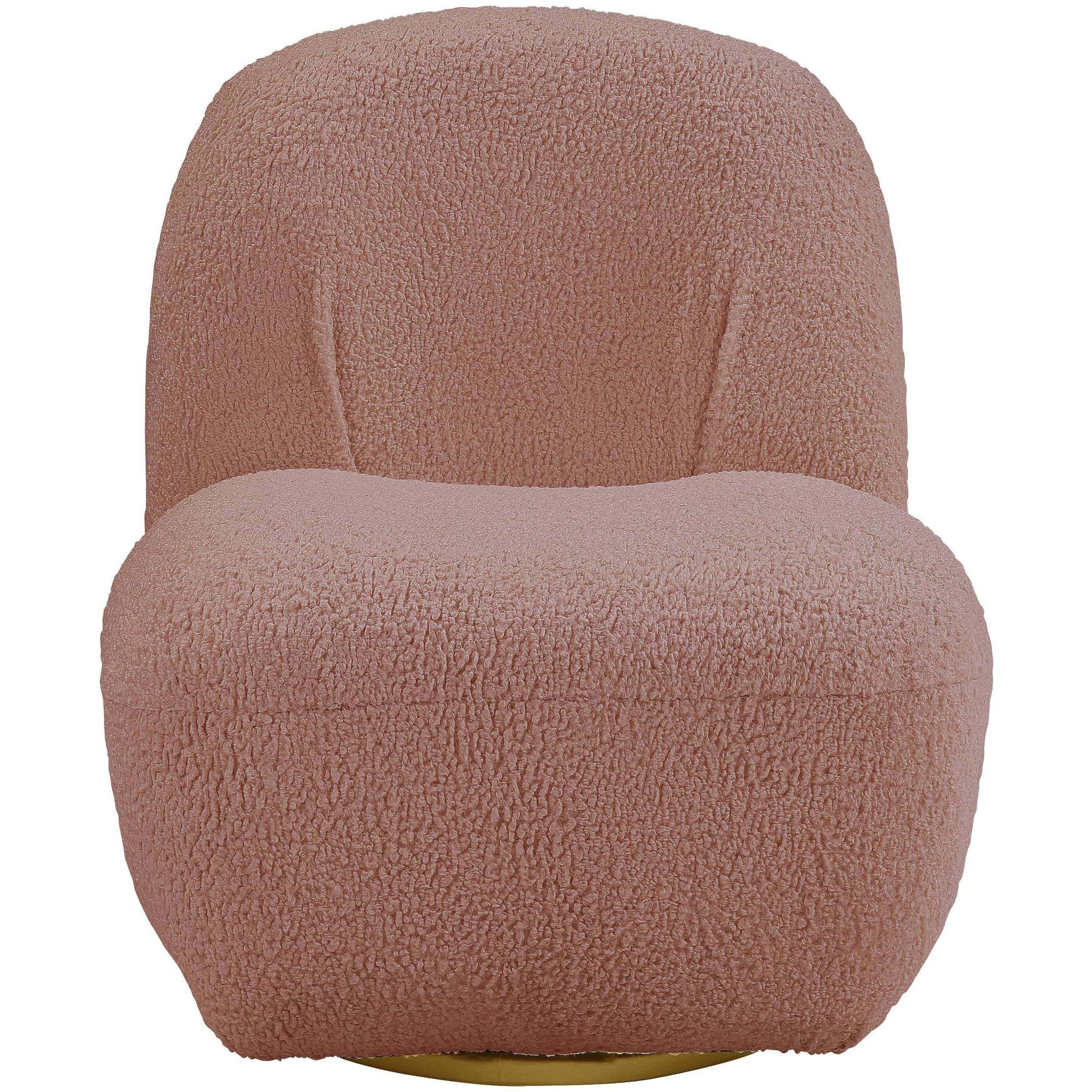 Pink Swivel Accent Chair