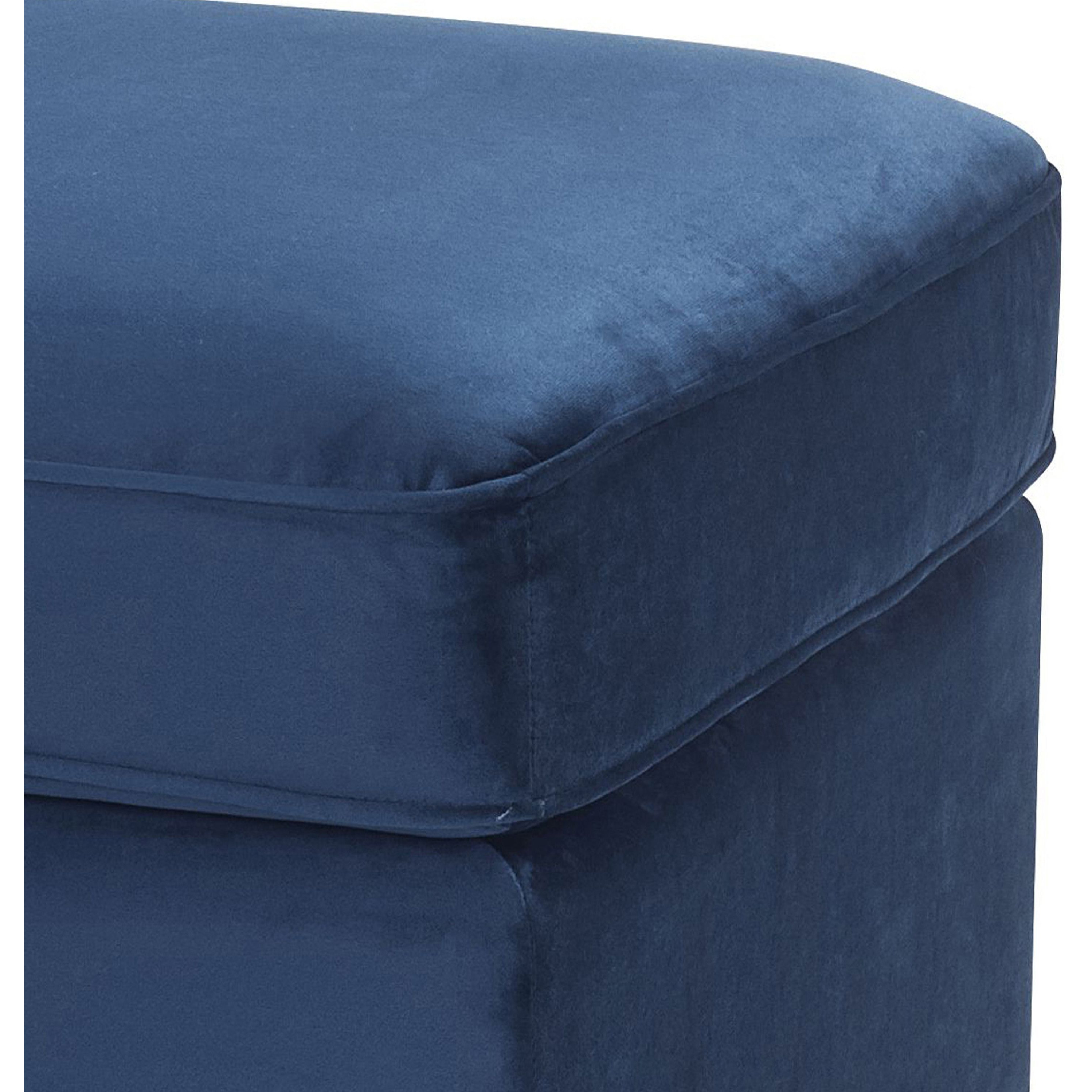 Blue Rectangle Ottoman