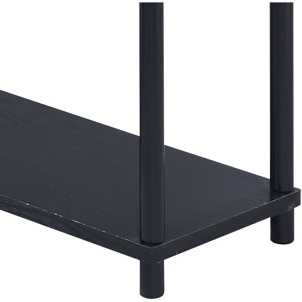 Black Office Desk With Bookshelf