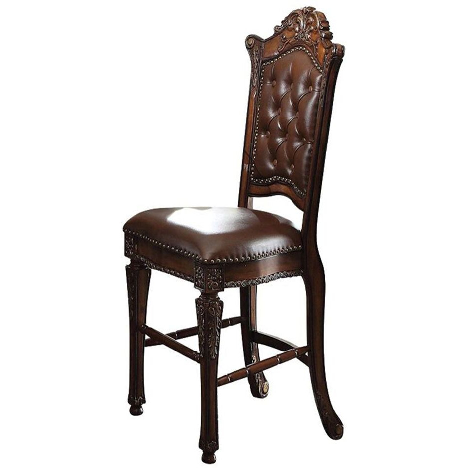 Cherry Counter Height Stools With Nailhead Trim (Set Of 2)