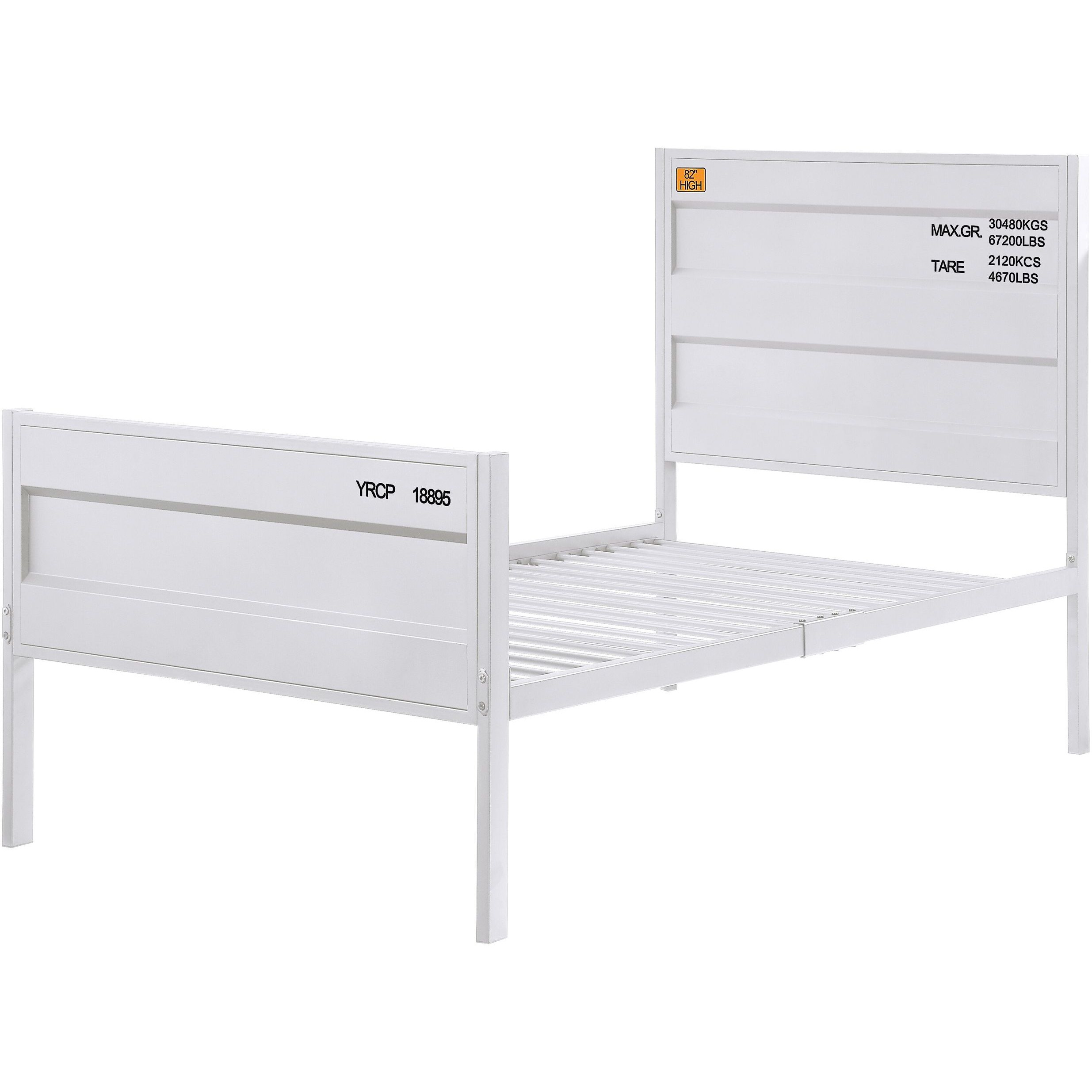 White Full Platform Bed