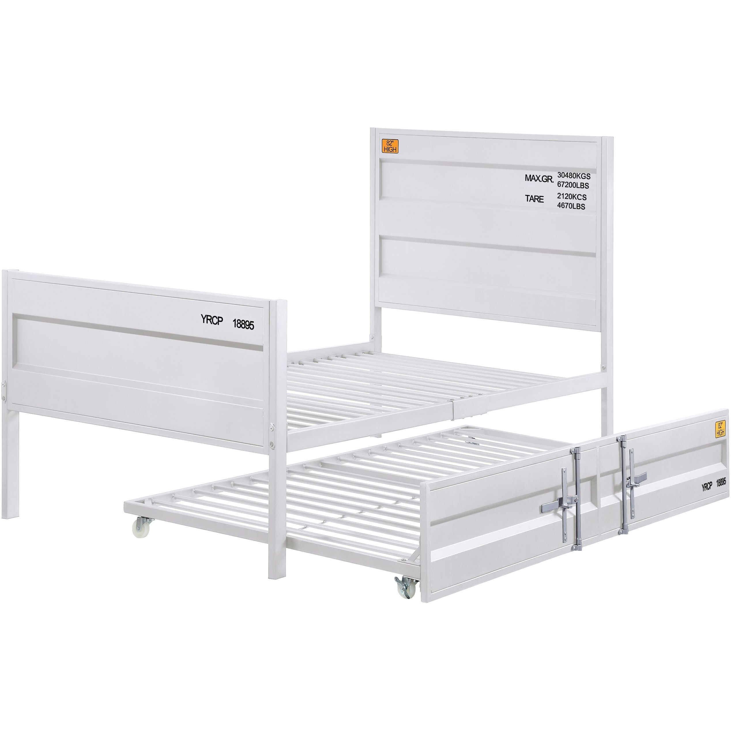 White Full Platform Bed