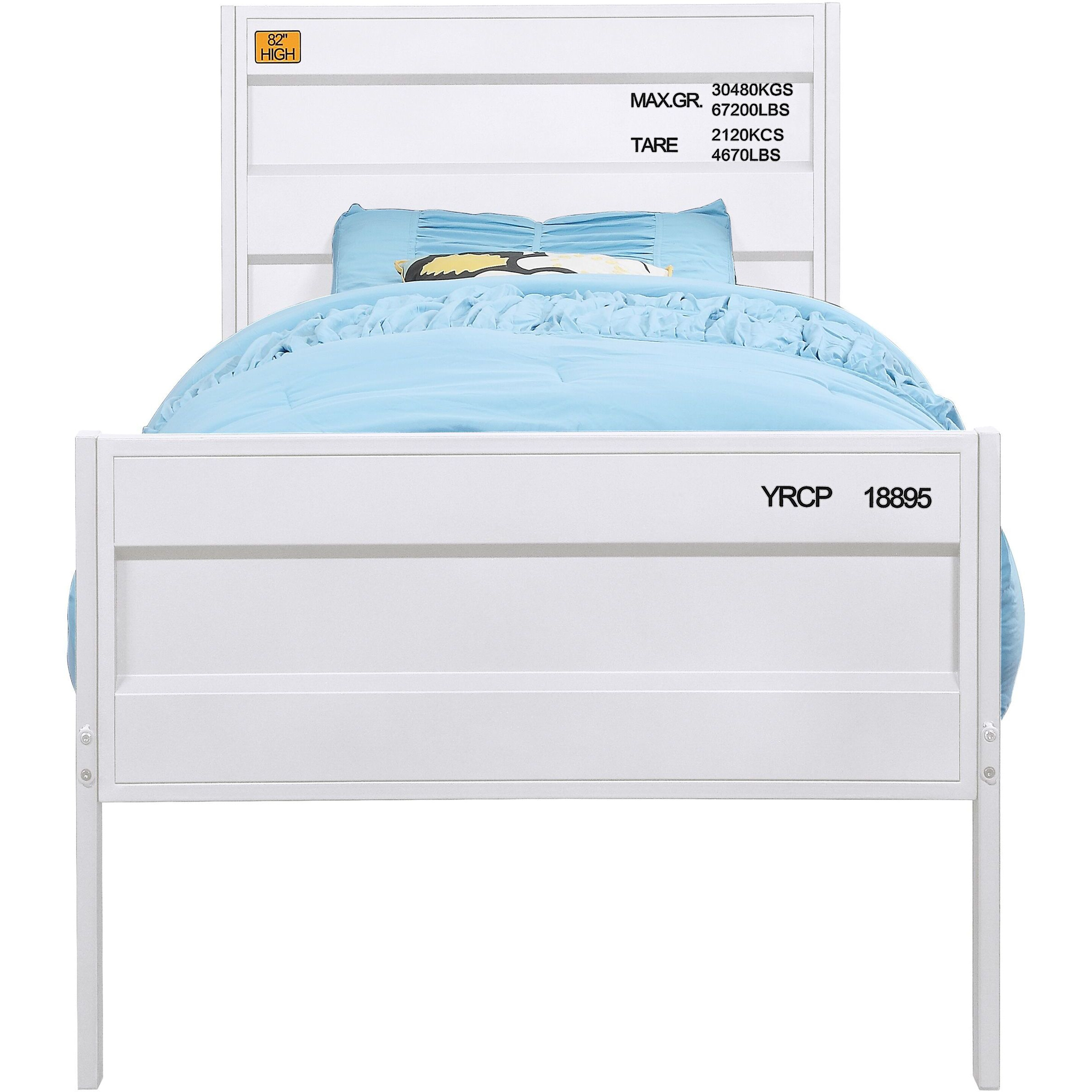 White Full Platform Bed