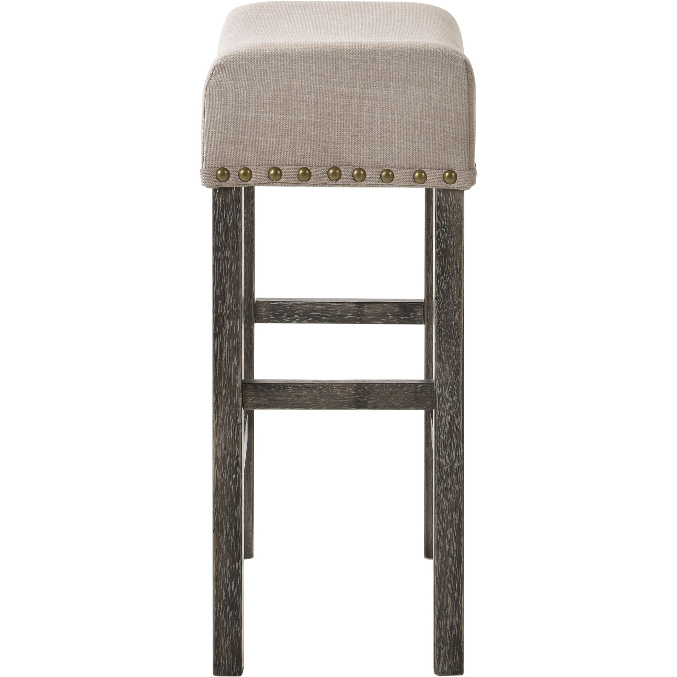 Tan And Weathered Grey Counter Height Stools (Set Of 2)