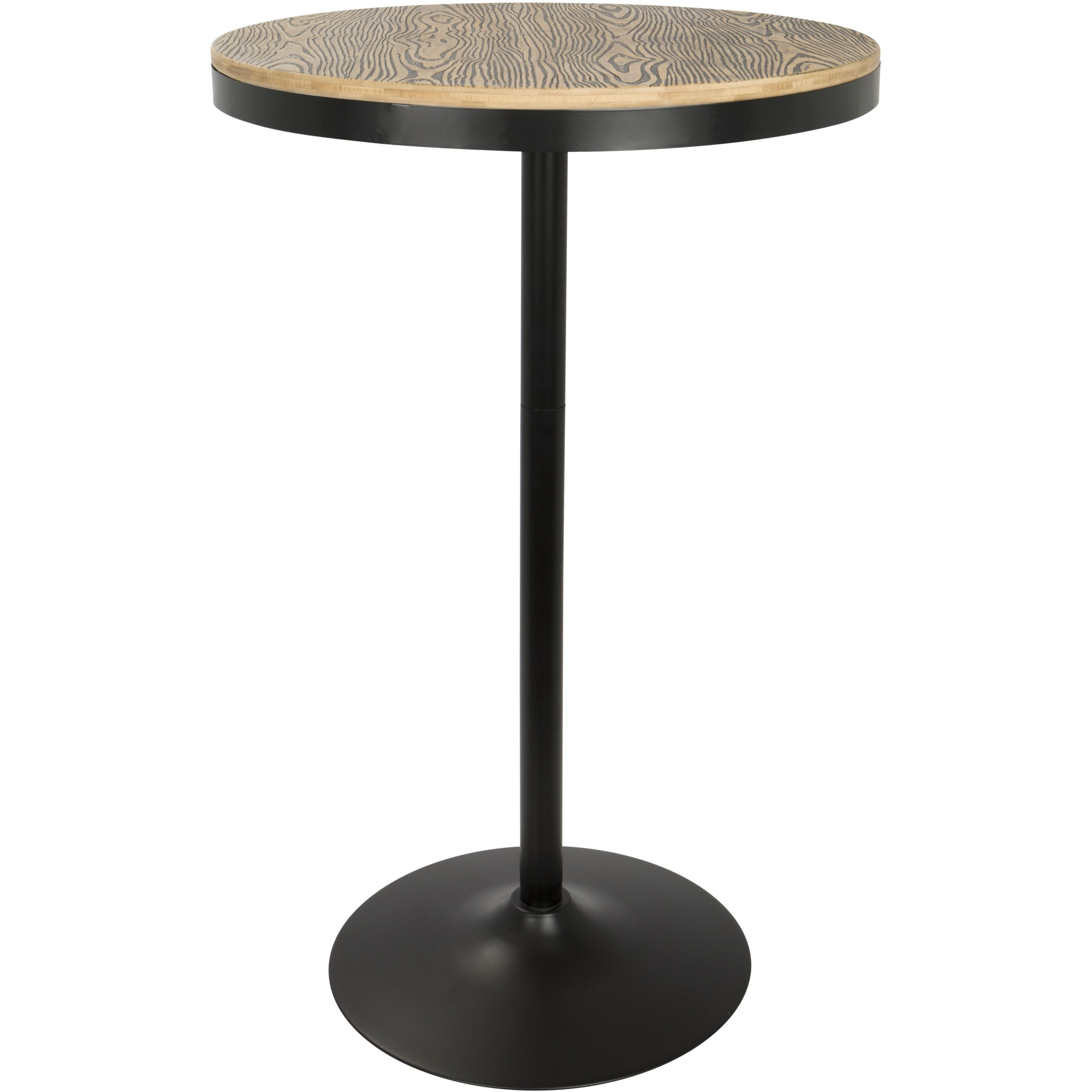 Dakota Industrial Adjustable Bar / Dinette Table In Black By Lumisource