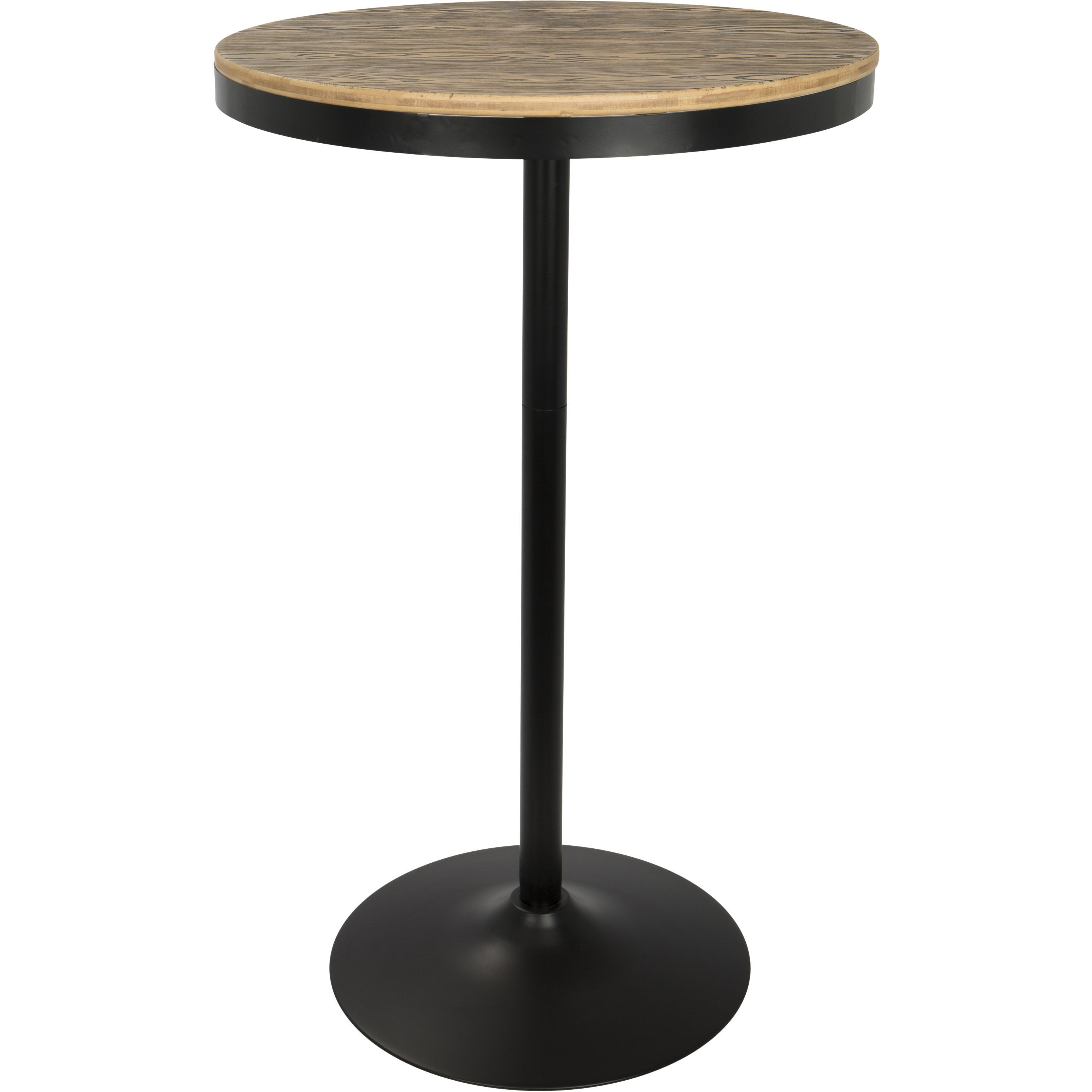 Dakota Industrial Adjustable Bar / Dinette Table In Black By Lumisource