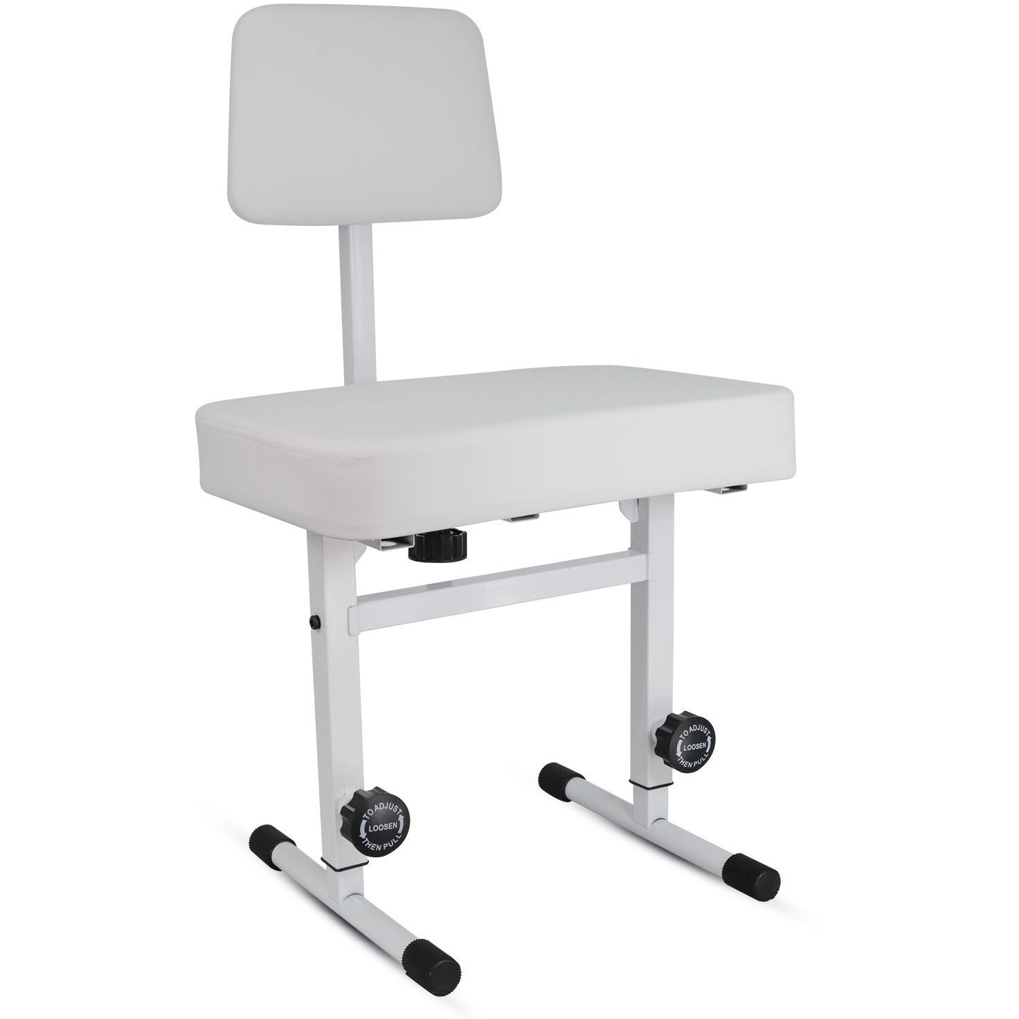 5 Core Piano Bench Height Adjustable Keyboard Stool Stool Heavy Duty Thick Padded Cushioned Seat With Backrest - Pnb B-Rest Wh