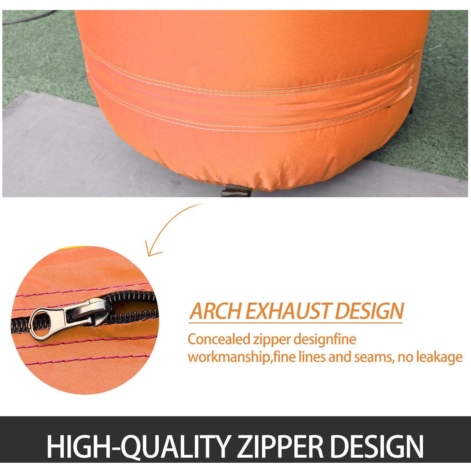 Vevor Inflatable Arch Orange 20Ft  Hexagon Inflatable Arch Built In 100W Blower  Inflatable Archway For Race Outdoor Advertising Commerce