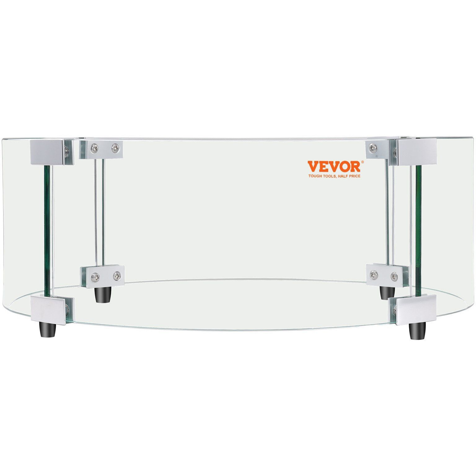 Vevor Fire Pit Wind Guard  29 X 8 Inch Round Glass Flame Shield  0.24-Inch Thick Fire Table Accessory  Clear Tempered Glass Flame Guard For Propane  Gas  Outdoor  Patio  Backyard
