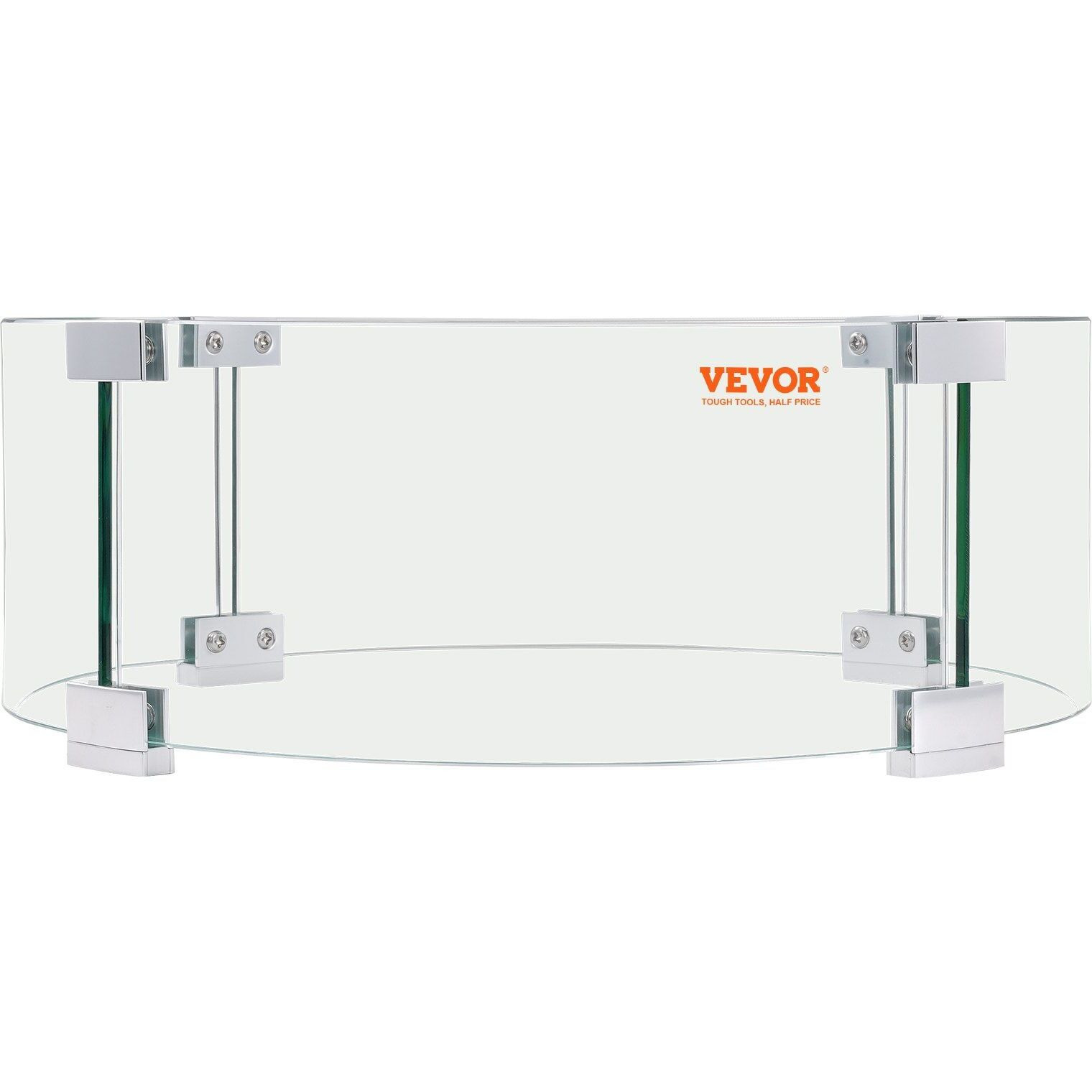 Vevor Fire Pit Wind Guard  26 X 26 X 6 Inch Glass Flame Guard  Round Glass Shield  1/4-Inch Thick Fire Table  Clear Tempered Glass Flame Guard  Aluminum Alloy Feet For Propane  Gas  Outdoor