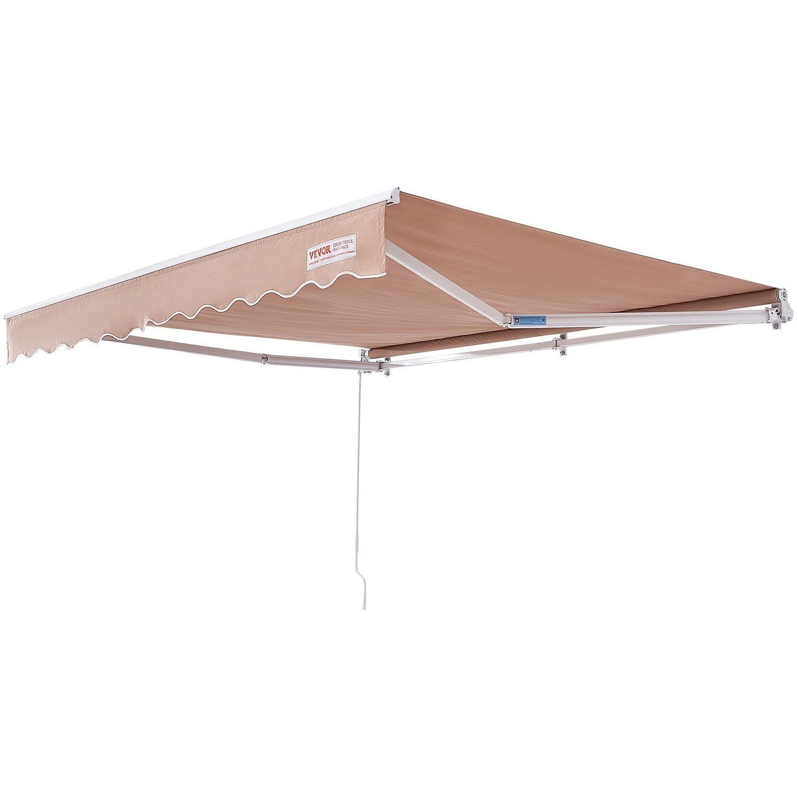 Vevor Manual Retractable Awning  13 X 8 Ft Outdoor Patio Awning Retractable Sun Shade  Water-Resistant Polyester Patio Door Window Awning Sunshade Shelter With Crank Handle For Backyard  Balcony